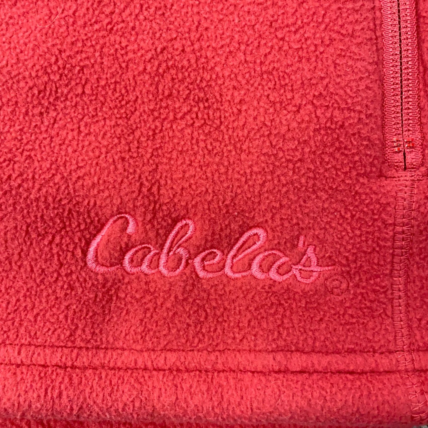 Vintage Cabela's Jacket Womens Large Red Fleece Full Zip Pockets Size L / US 10 / IT 46 - 3 Thumbnail
