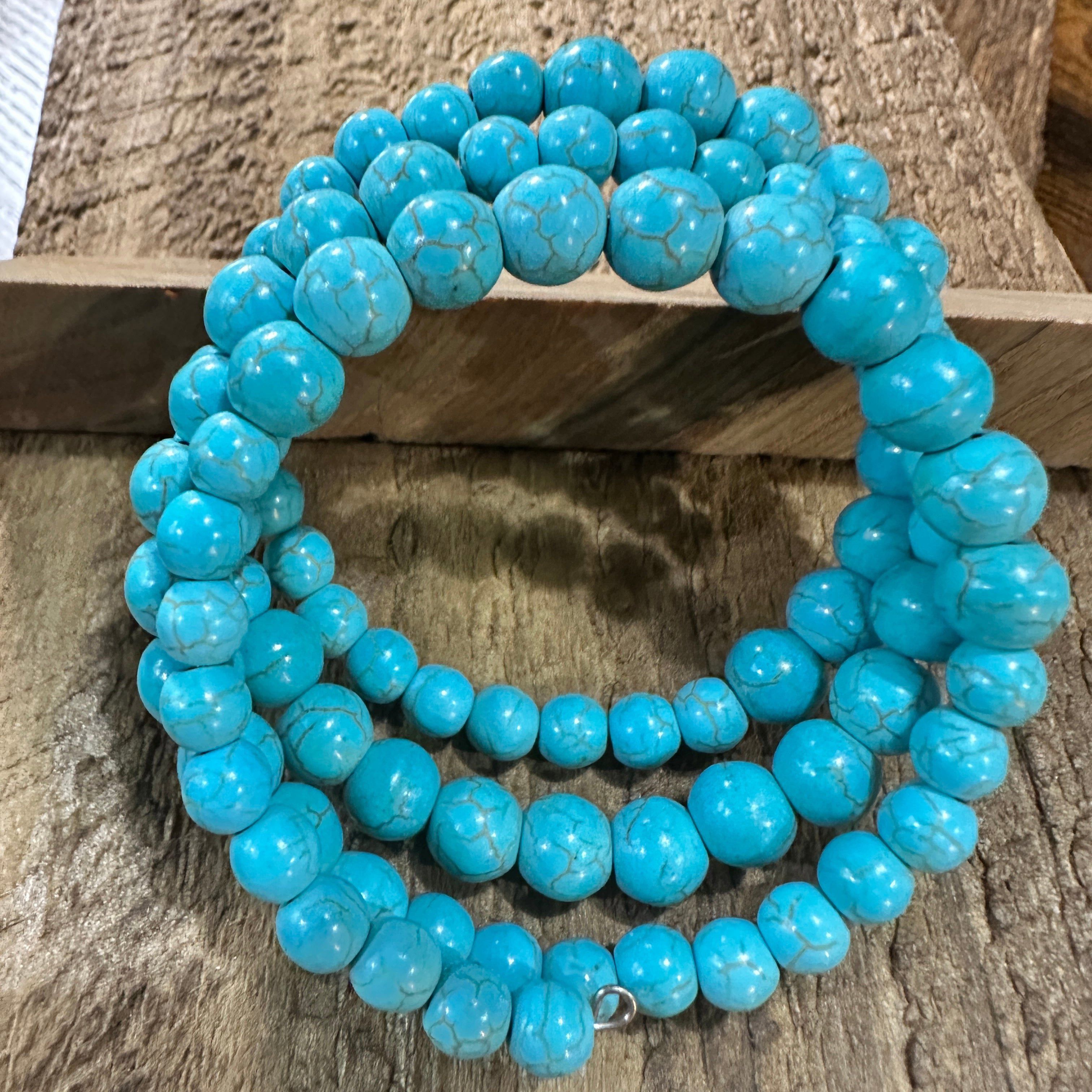Other Handmade Synthetic Turquoise Wrap Bracelet Fashion, Southwes Size ONE SIZE - 2 Thumbnail