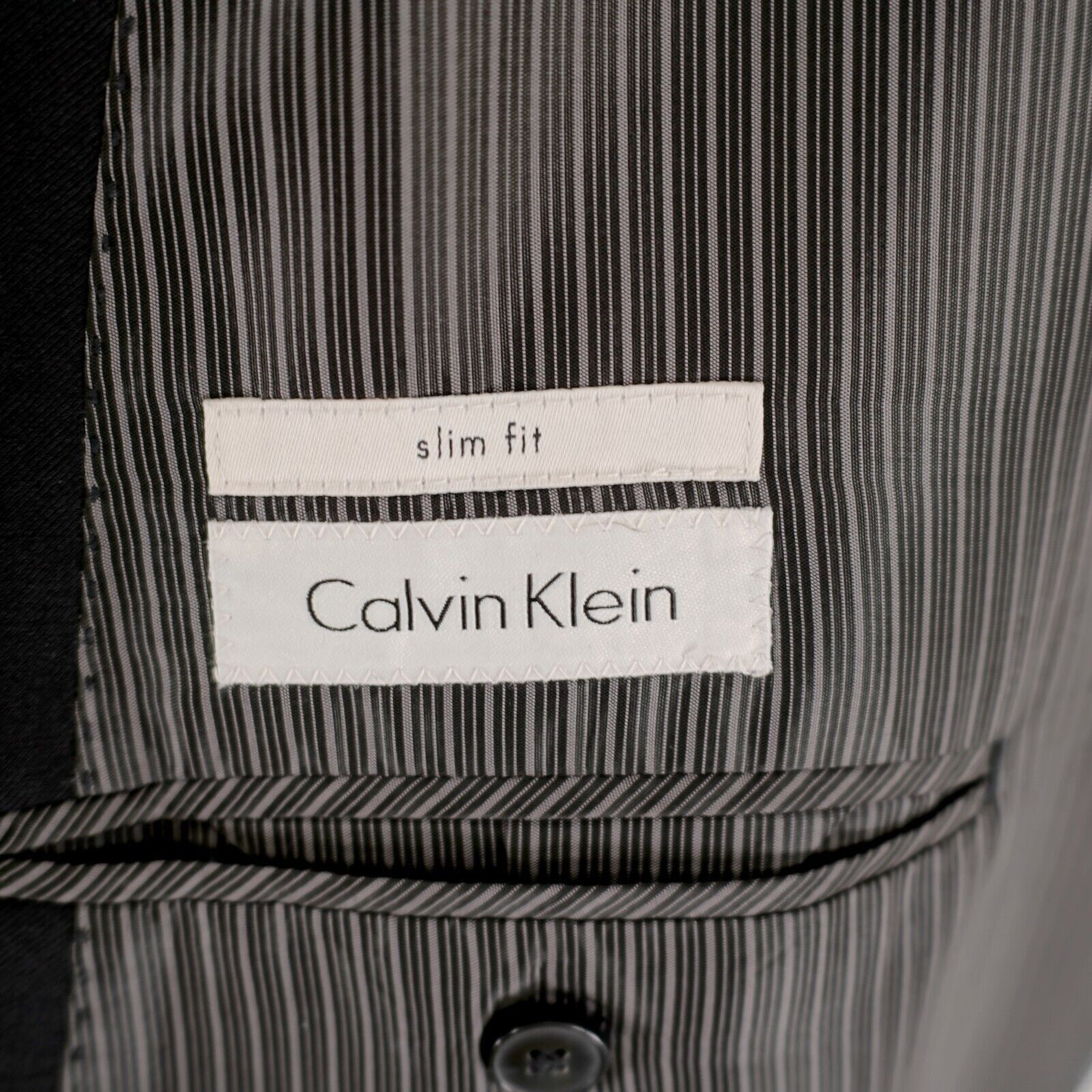 Calvin Klein Calvin Klein Wool Black 2 Button Blazer 46L Or Slim Fit 48L Size 46L - 9 Thumbnail