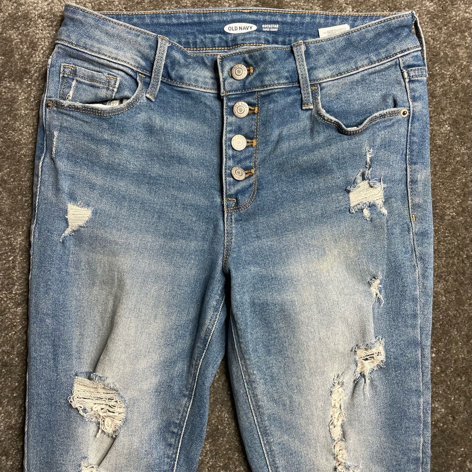 Old Navy NWOT Old Navy Rockstar Super Skinny Jeans Size 28" / US 6 / IT 42 - 6 Thumbnail