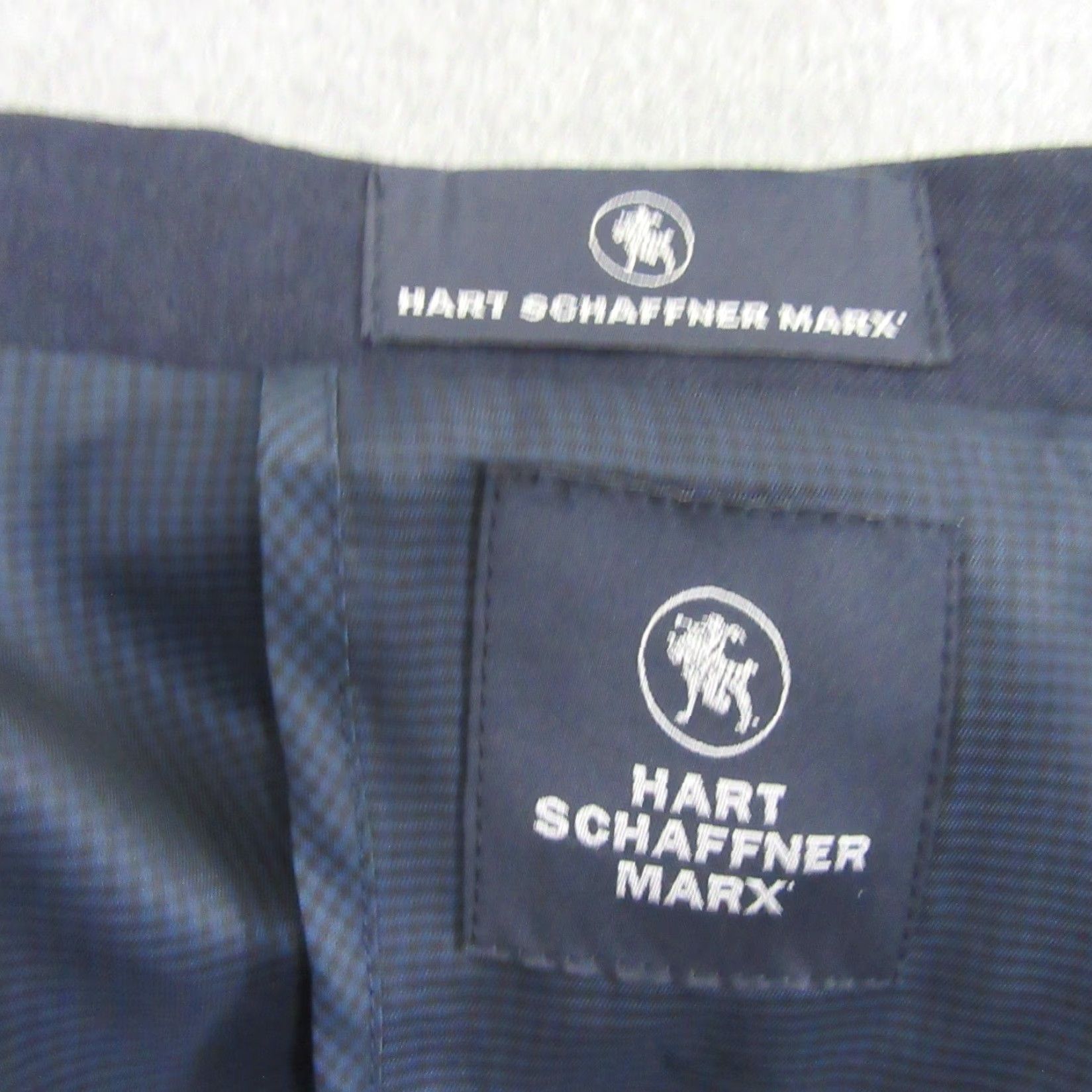 Hart Schaffner Marx Hart Schaffner Marx Mens Sport Coat L Solid Navy Blue Unstructured Size US L / EU 52-54 / 3 - 7 Thumbnail