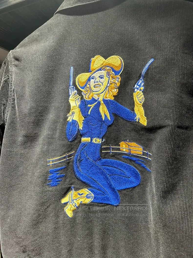 Neighborhood Neighborhood Corduroy Quilted Short Jacket with Full Embro Size US S / EU 44-46 / 1 - 1 Thumbnail