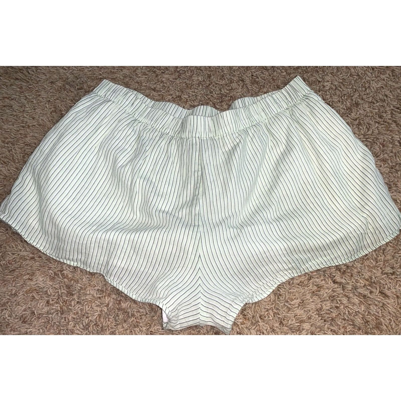 Zara ZARA Striped Knit Shorts Pockets Loungewear Hot Pants Multicolor 100% Cotton Women Small? Size 36" / US 14 / IT 50 - 6 Thumbnail