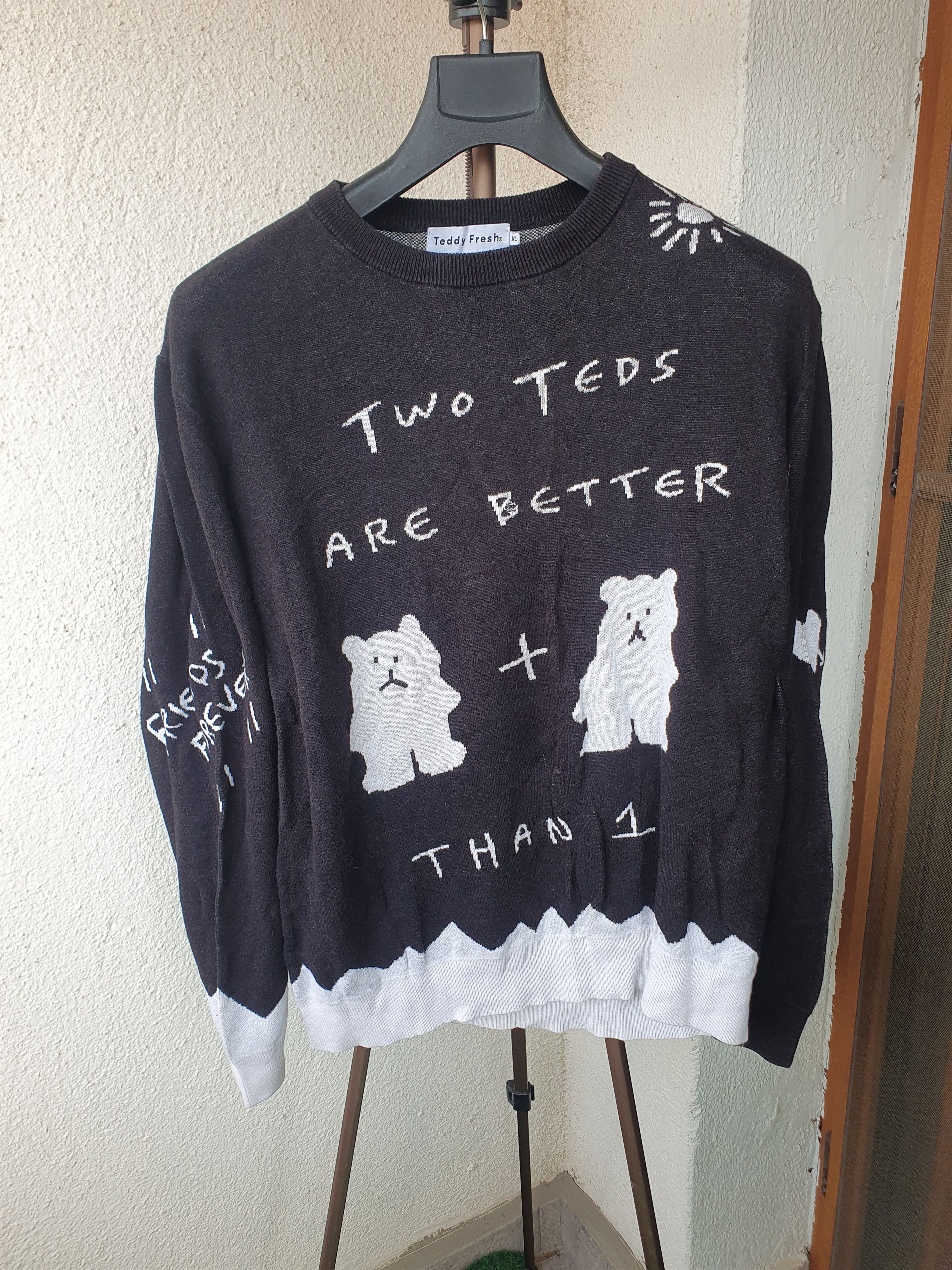 Teddy Fresh Teddy Fresh Two Teds Are Better Than One Sweater sz XL Size XL / US 12-14 / IT 48-50 - 1 Thumbnail