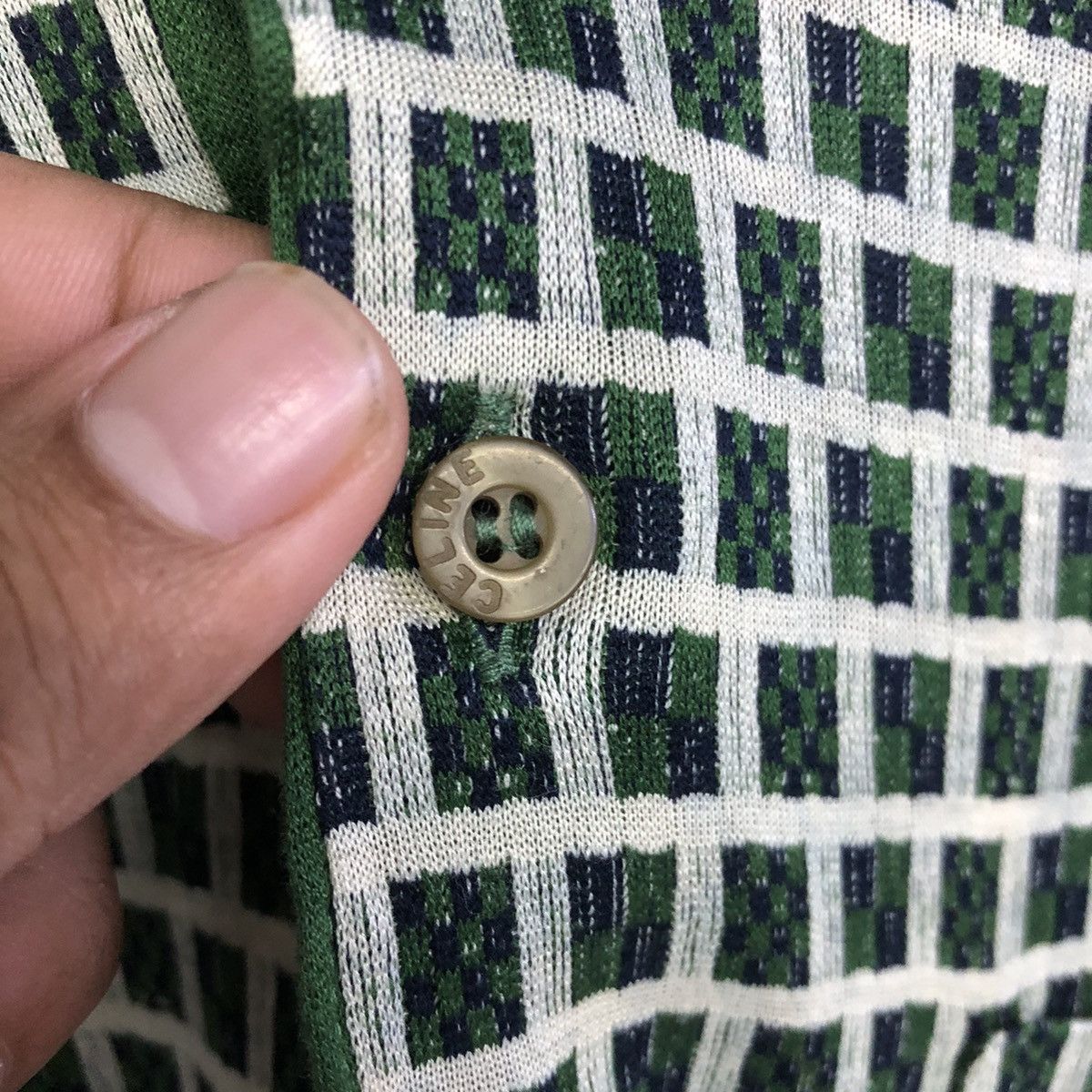 Celine Vintage Celine Paris Monogram Made In Italy Polo Tee Size US M / EU 48-50 / 2 - 11 Thumbnail
