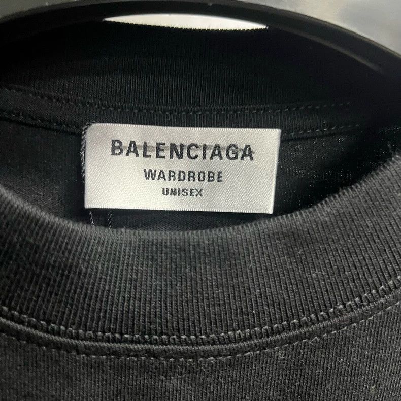 Balenciaga Balenciaga Black Logo Print Short Sleeve T-Shirt-2506 Size US M / EU 48-50 / 2 - 2 Thumbnail