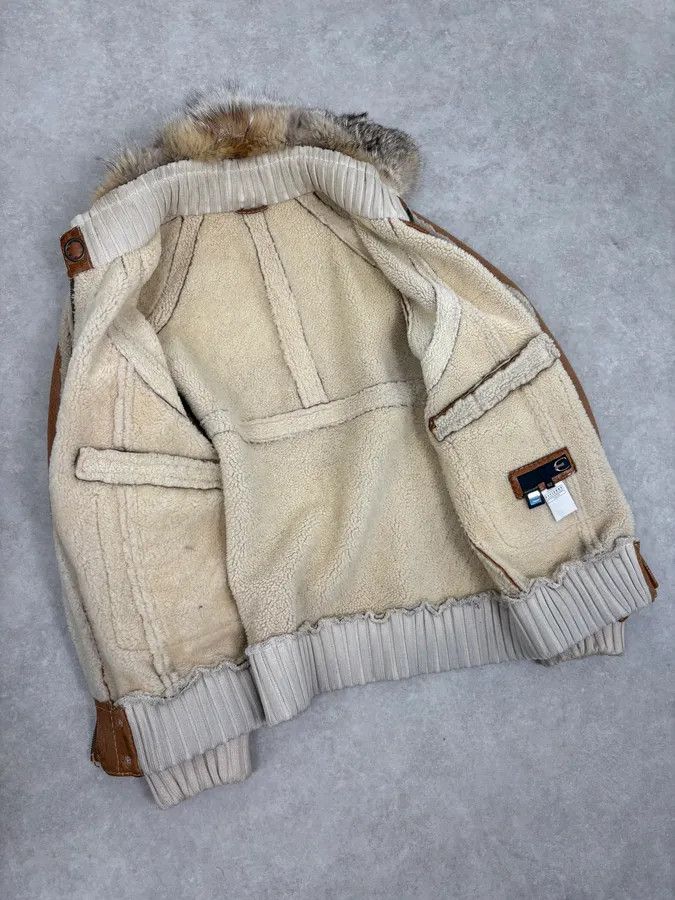 Roberto Cavalli FW2007 Cavalli Brown Fur Aviator Leather Jacket Size US L / EU 52-54 / 3 - 7 Thumbnail