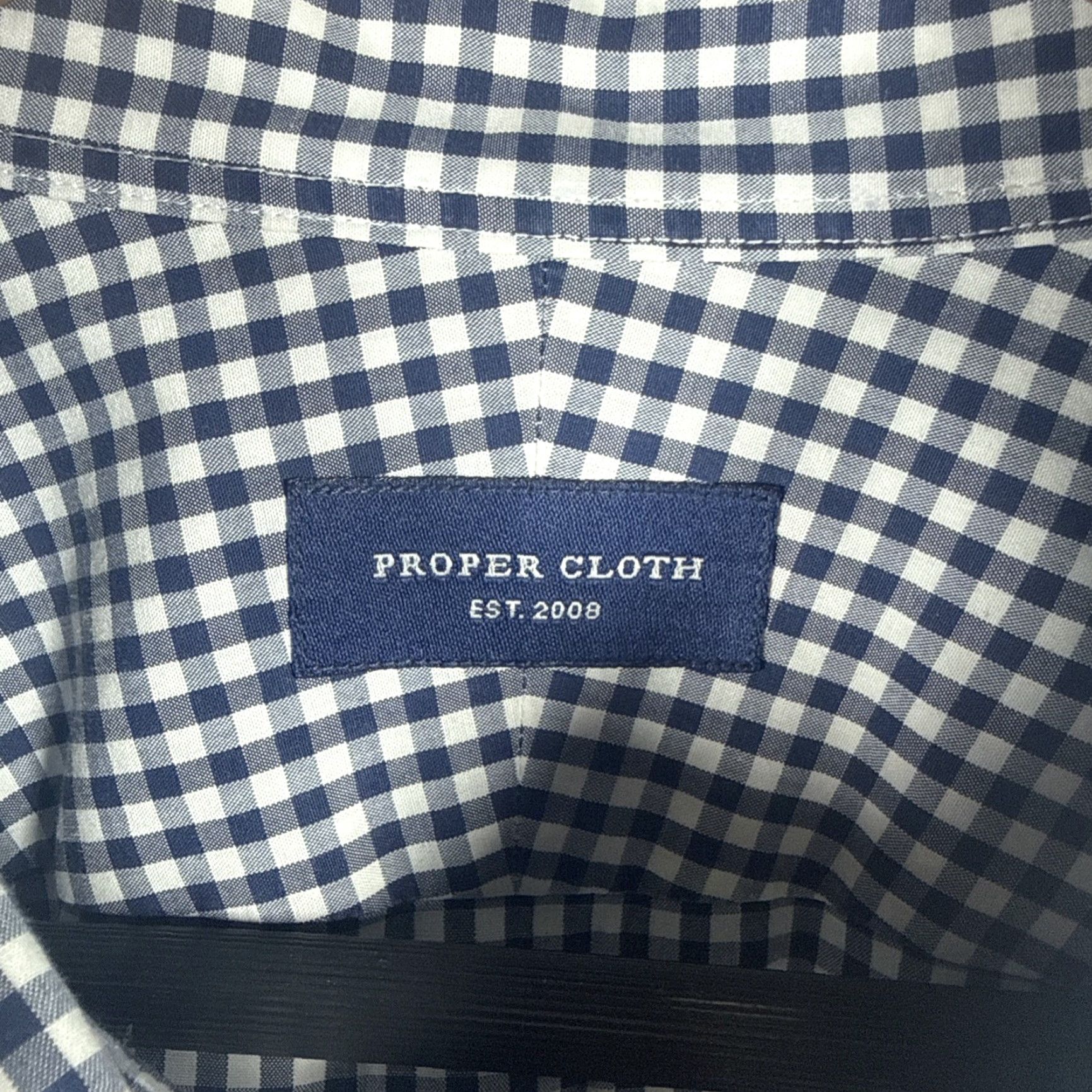 CLOT Proper Cloth Blue Plaid Longsleeve Shirt Mens Size L Pit To Pit 23” Button-Up Regular Sleeve Length Long Sleeve Shirt Size US L / EU 52-54 / 3 - 3 Thumbnail