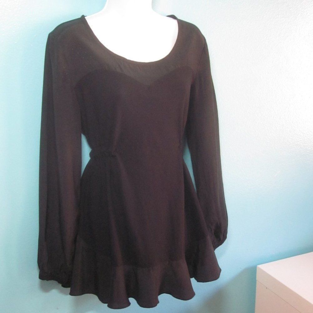 Other Cannisse Paris Womens Black Top Size 2 (US 6 / 8) Size M / US 6-8 / IT 42-44 - 2 Thumbnail