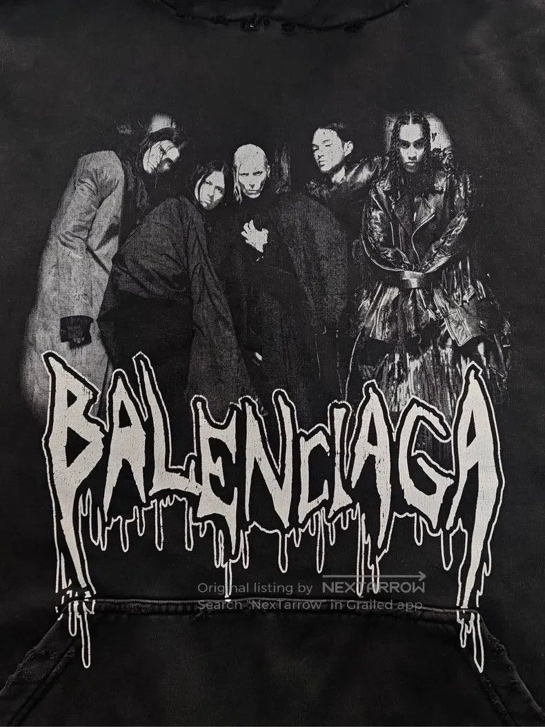 Balenciaga Balenciaga High-End Memorial Series Portrait Band Hoodie Size US S / EU 44-46 / 1 - 5 Thumbnail