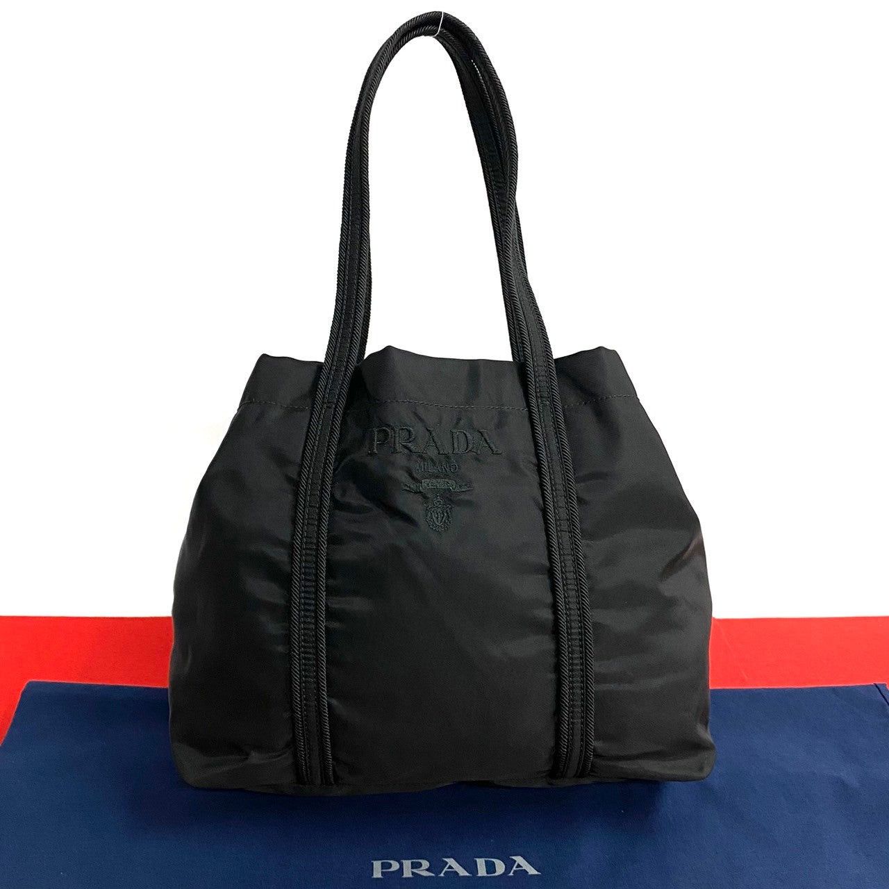 Prada Prada Tote Bag Black Nylon Size ONE SIZE - 1 Thumbnail