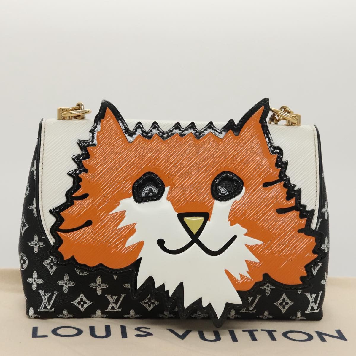 Louis Vuitton LOUIS VUITTON Catgram Cat Pochette Shoulder Bag Black M52935 Size ONE SIZE - 12 Thumbnail