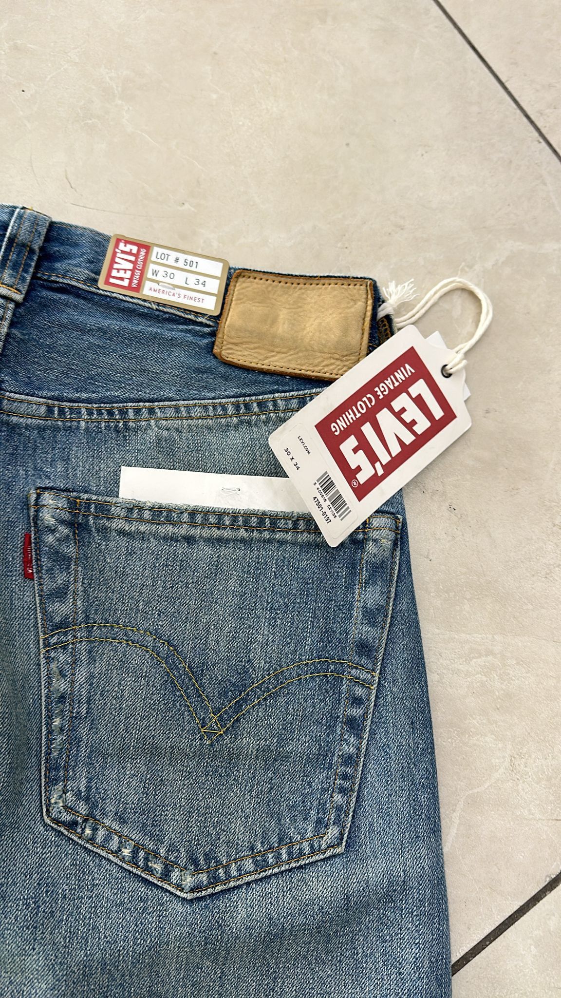 Levi's Vintage Clothing LVC Levi's Vintage Clothing 1947 501XX BigE Selvedge Jeans Size US 30 / EU 46 - 7 Thumbnail