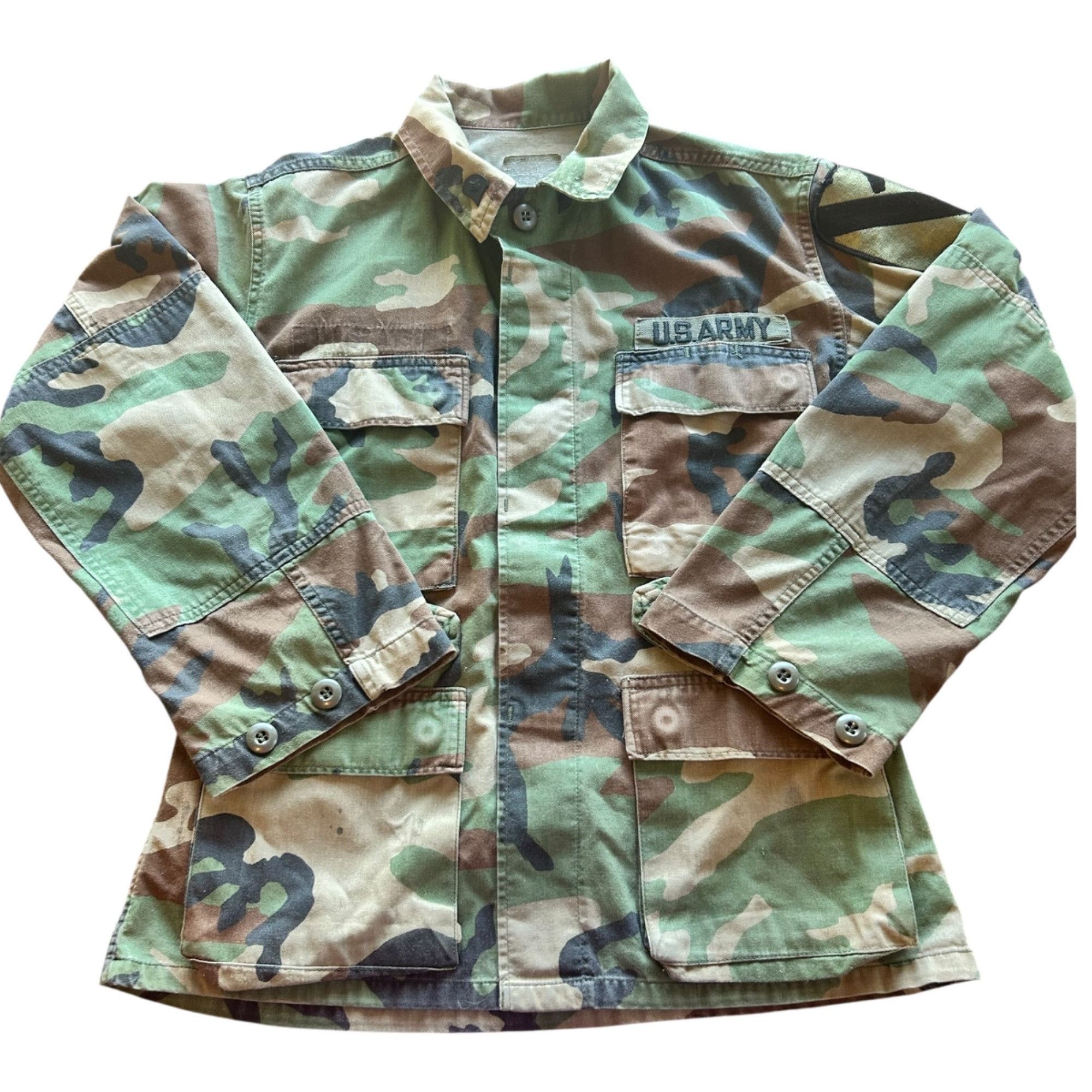 Vintage Vintage US Army Camo Utilitarian Military Short Jacket XS Size US XS / EU 42 / 0 - 1 Thumbnail