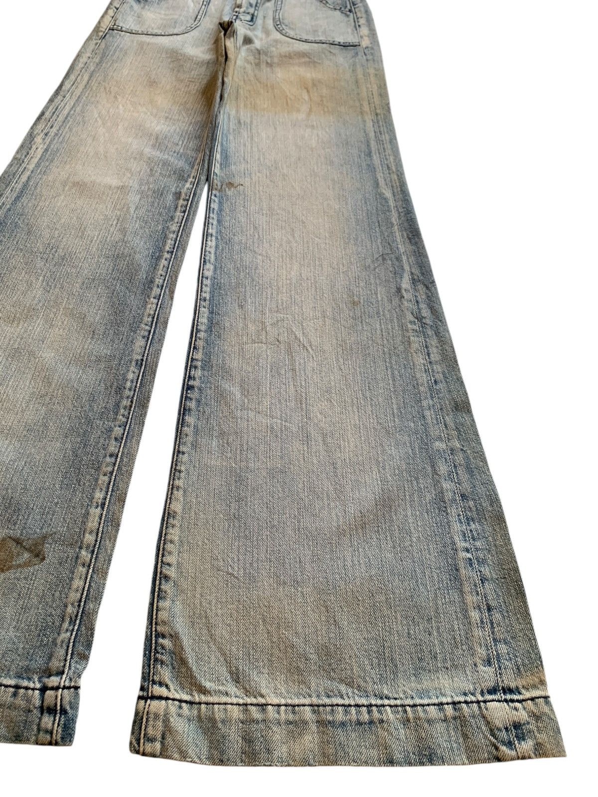 Hysteric Glamour × Japanese Brand Vintage Japanese Brand Mud Wash Fatigue Flare Jeans Size 23" - 7 Thumbnail
