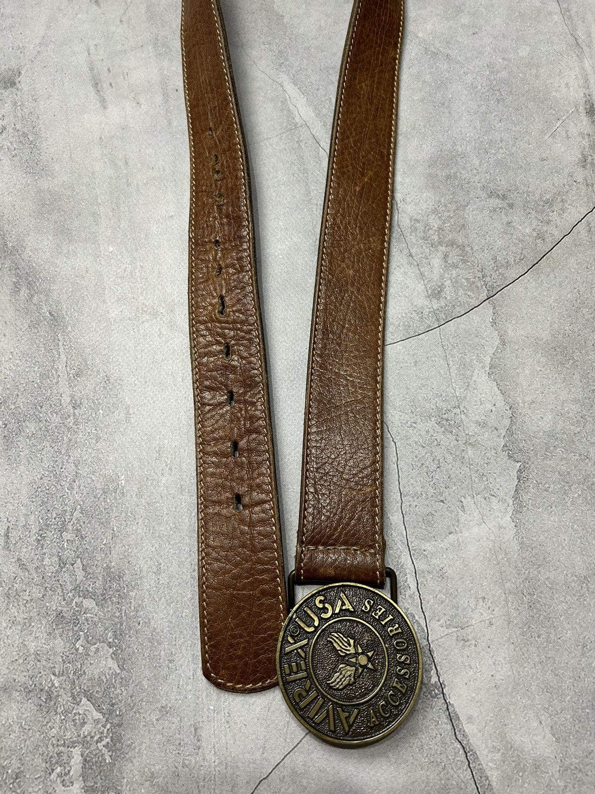 Avirex × Leather Avirex USA Leather belt Size 34 - 4 Thumbnail