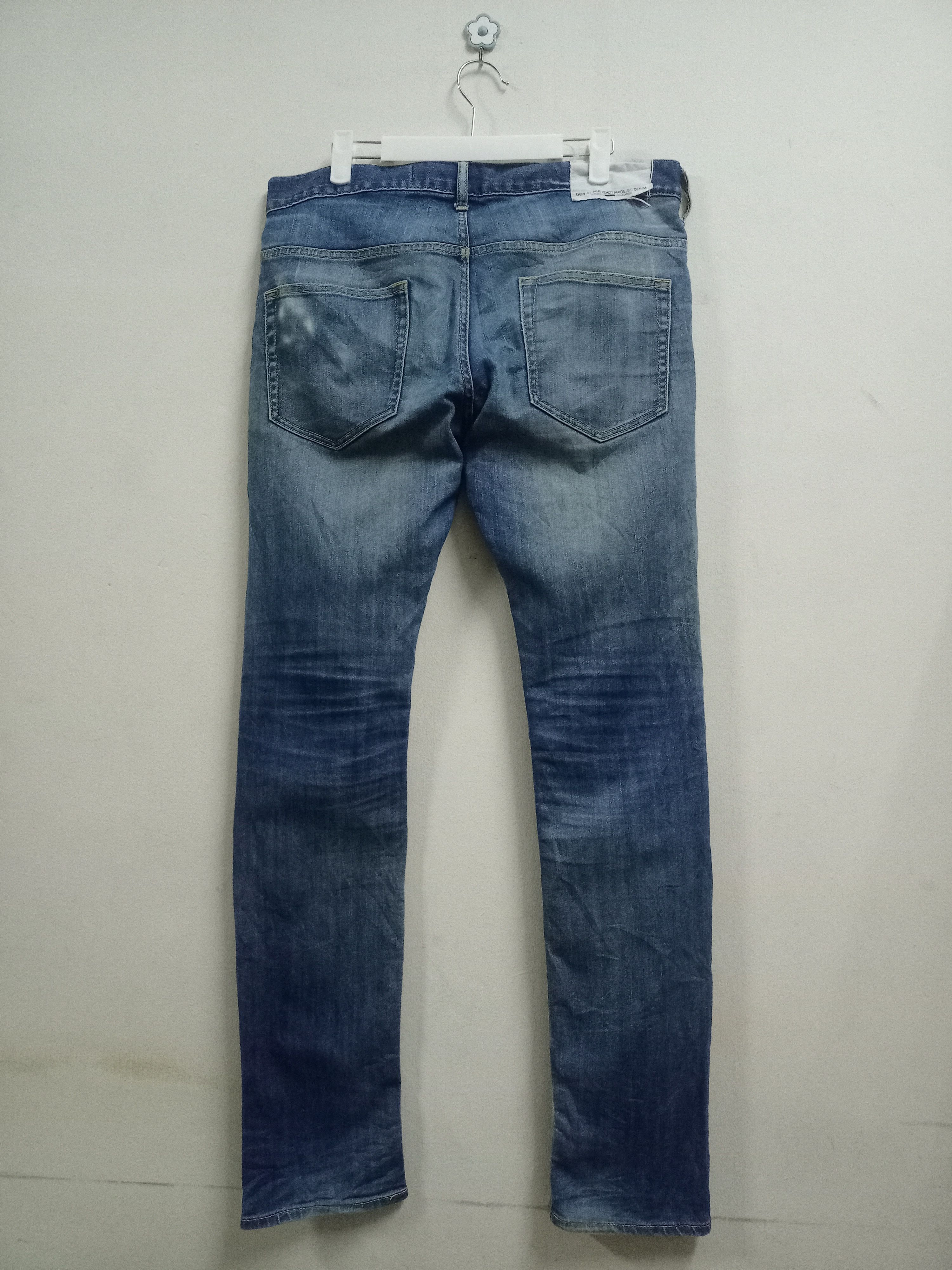 Japanese Brand × Ships Jet Blue Vintage Ships Jet Blue Blue Wash Distressed Jeans 34x31 Size US 34 / EU 50 - 13 Thumbnail
