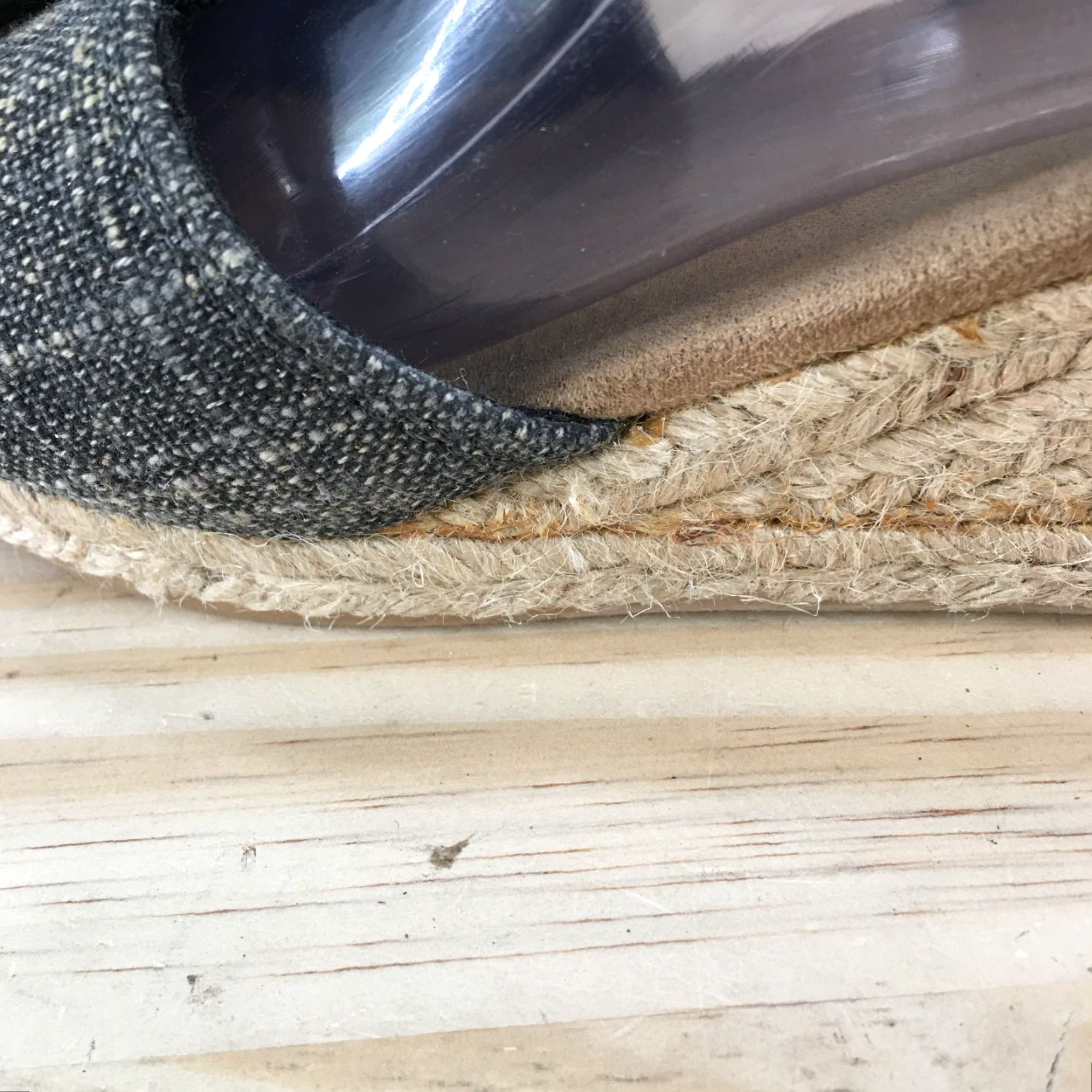 Vintage White Mountain Sandals Womens 9.5 M Serene Espadrille Gray Casual Wedge Heels Size US 10 / IT 40 - 7 Thumbnail