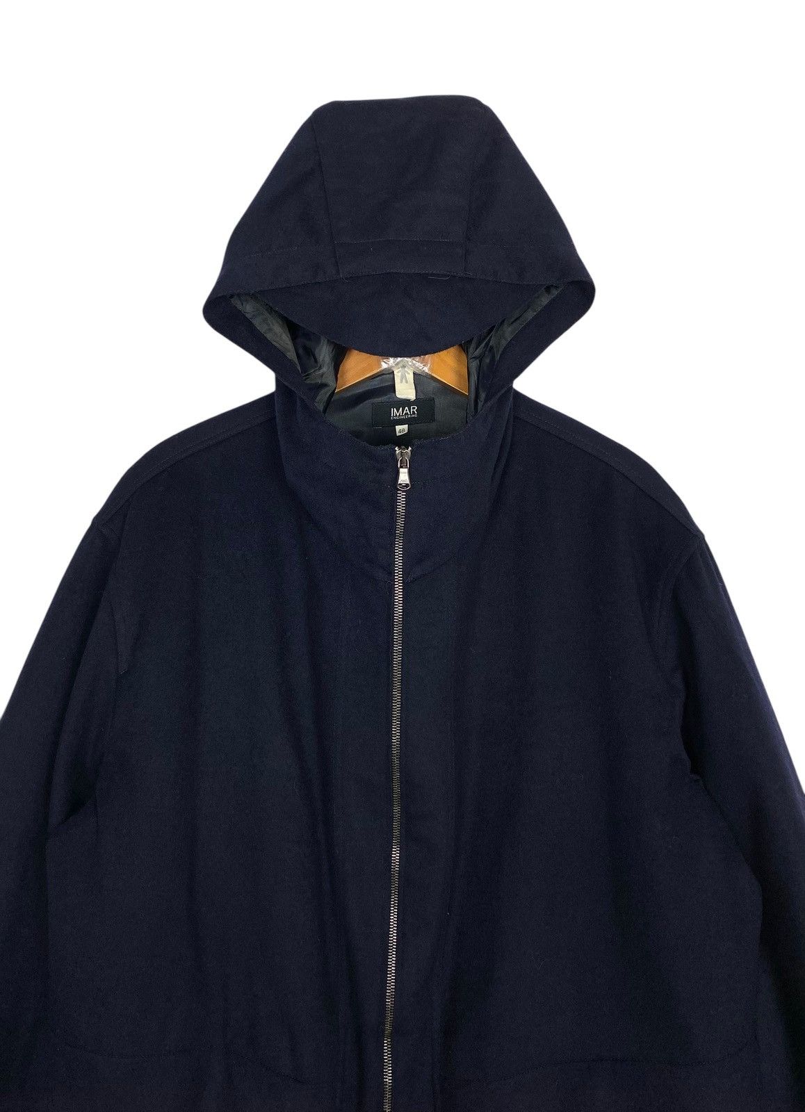 Vintage Rare‼️ Vintage Imar Engineering Wool Hoodie Italy Lampo Zip Size US L / EU 52-54 / 3 - 4 Thumbnail