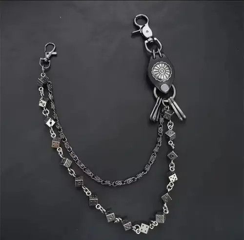 Japanese Brand Motorcycle KeyChain Jean Biker Wallet Belt Chain Dice Charms Size ONE SIZE - 1 Thumbnail