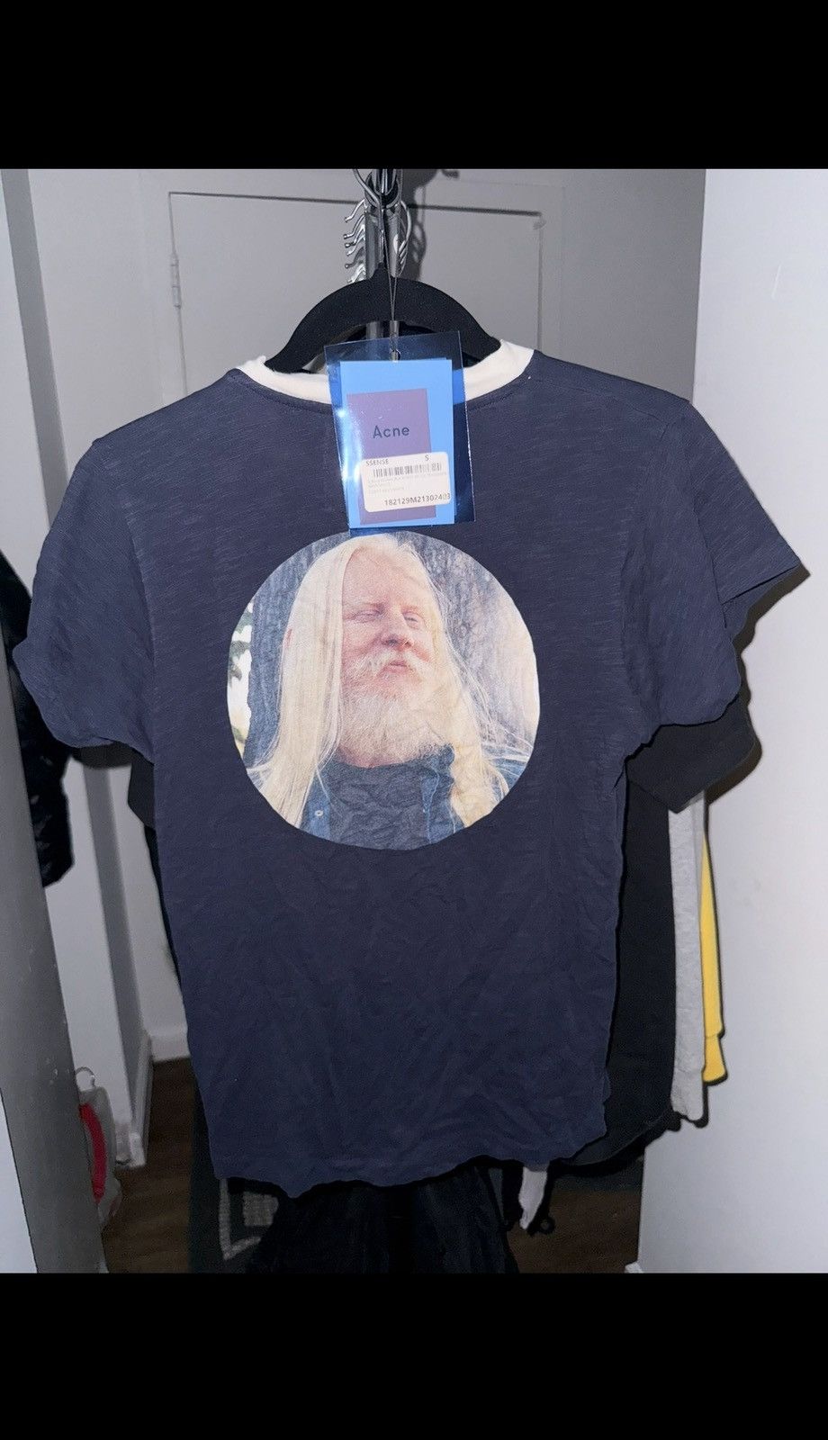 Acne Studios Acne Studios Navy Bla Konst Johnny Winter T-Shirt Size US S / EU 44-46 / 1 - 2 Thumbnail