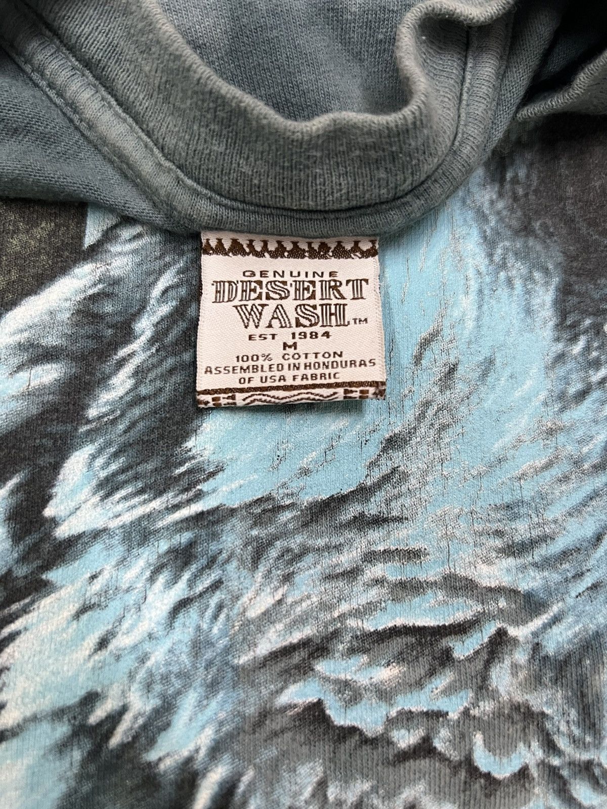 Vintage Vintage 00s Wolf Moon Tie Dye T-shirt Size US L / EU 52-54 / 3 - 5 Thumbnail