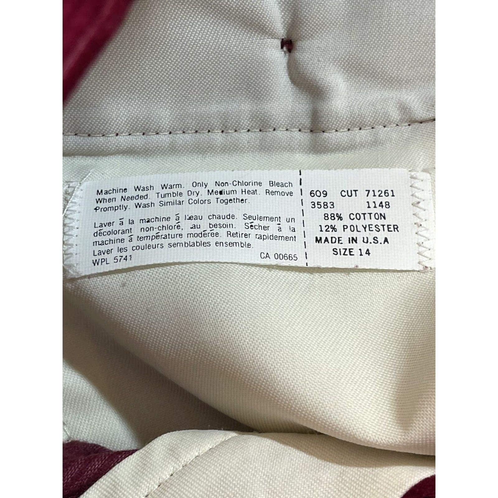 Eddie Bauer VINTAGE Eddie Bauer Women Pants Corduroy 70s High Rise Mom Pleated Red 14 Slim Straight 32in Inseam Size 36" / US 14 / IT 50 - 3 Thumbnail