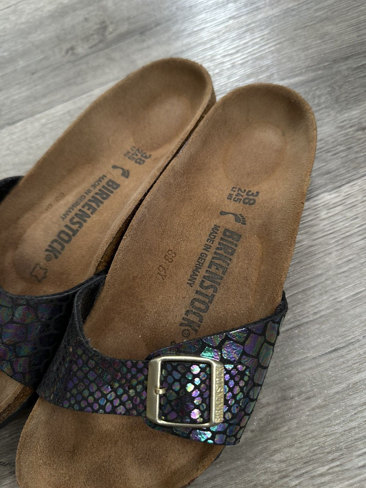 Birkenstock × Vintage 🫧Birkenstock Vintage Patent Leather Buckle Sandals Size US 8 / IT 38 - 4 Thumbnail