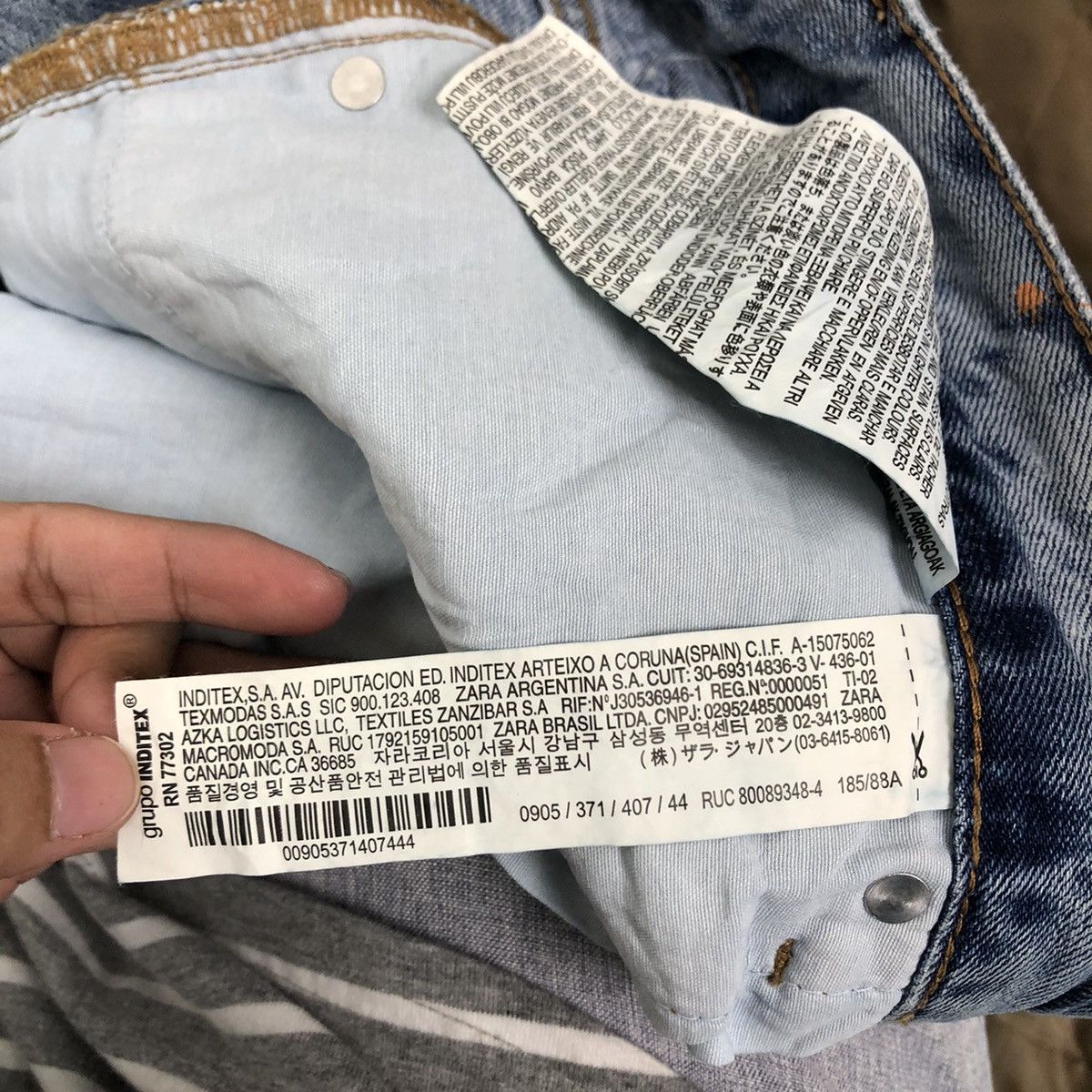 Japanese Brand 🔥RARE DISTRESSED DENIM JEANS ZARA DESIGNER Size US 34 / EU 50 - 15 Thumbnail