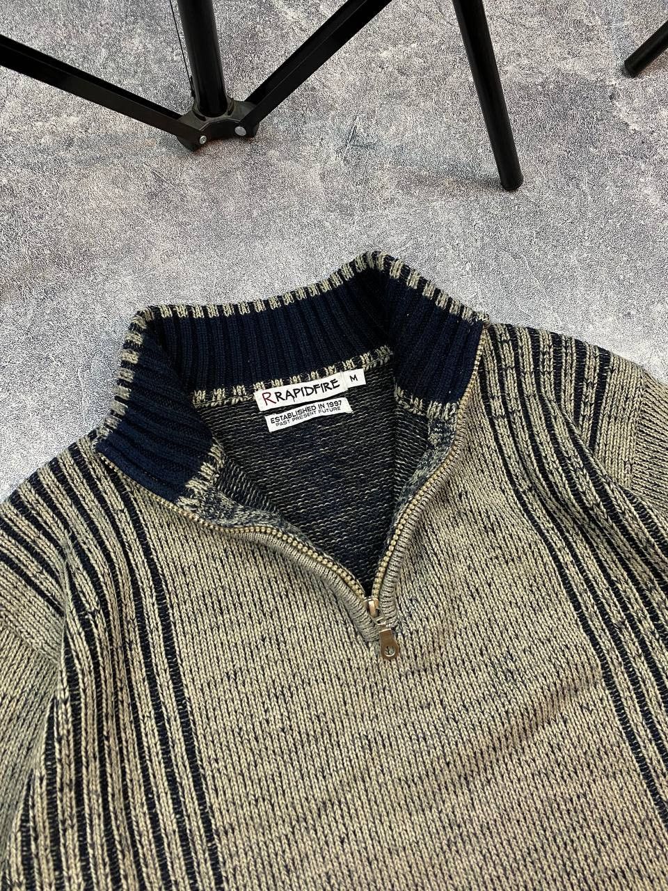 Japanese Brand Y2K Diesel style Knit Faded Ribbed Striped Vintage Sweater Size US M / EU 48-50 / 2 - 7 Thumbnail