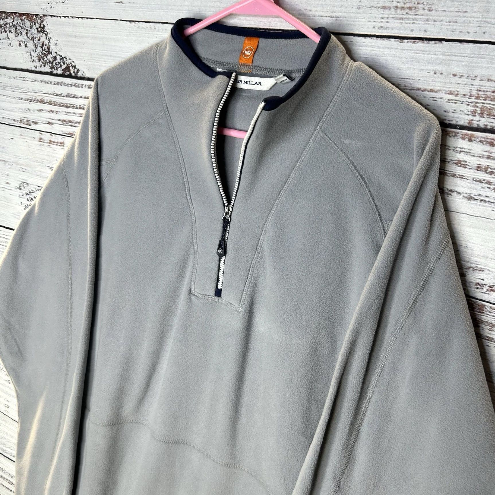 Peter Millar Peter Millar Lily Pad Thermal Flow Micro Fleece 1/2 Half-Zip Pullover Gray Large Mens Jacket Golf Size US L / EU 52-54 / 3 - 2 Thumbnail