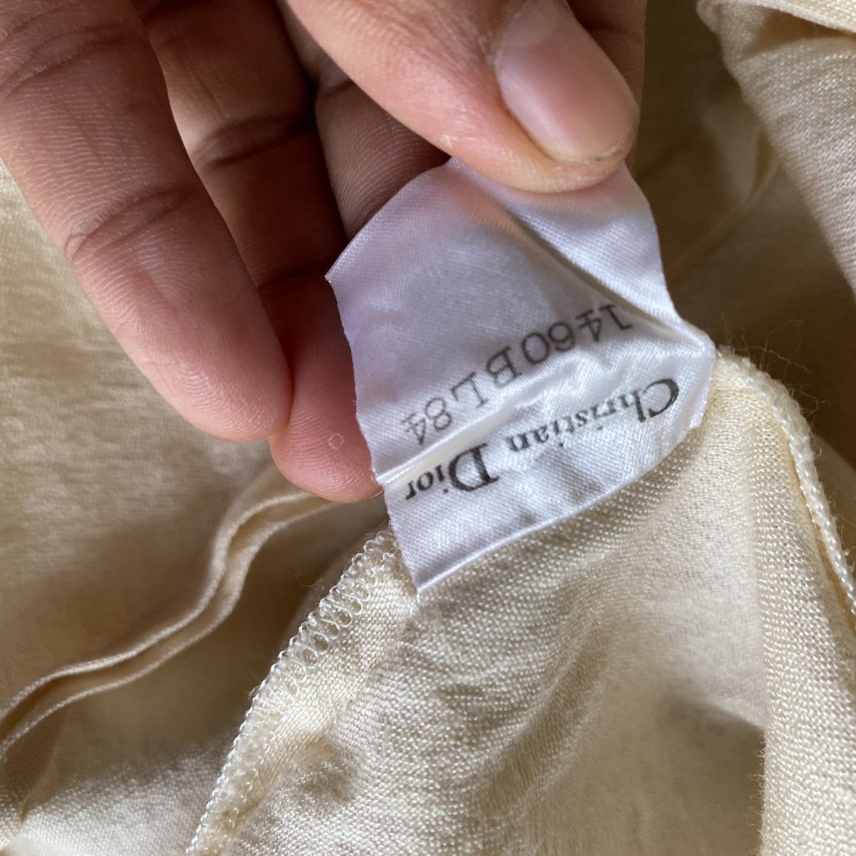 Dior Christian Dior Fitted Pale Yellow Wool Shirt Size M / US 6-8 / IT 42-44 - 11 Thumbnail