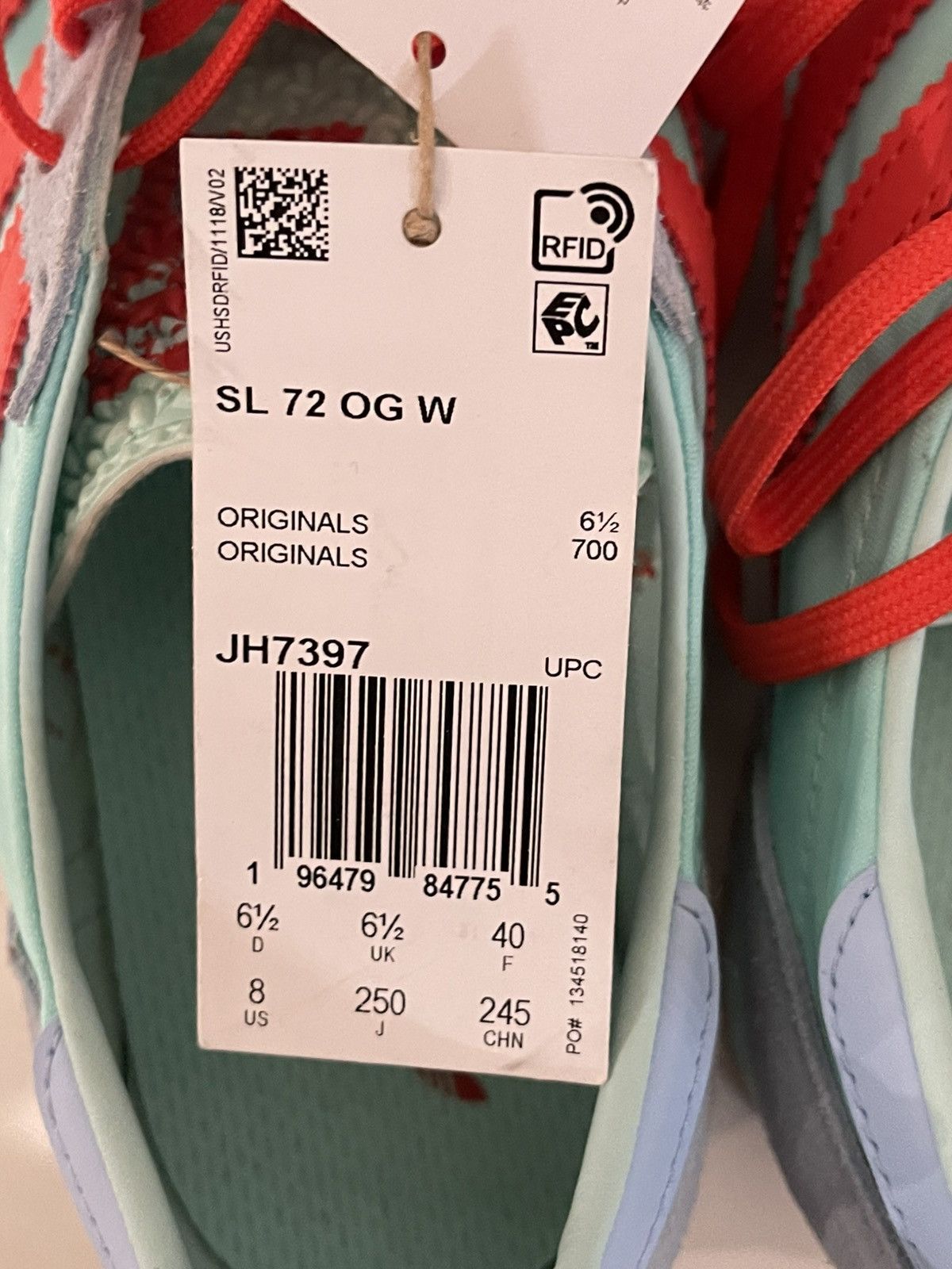 Adidas adidas SL 72 OGSemi Flash Aqua Bright Red Clear Sky Size US 8 / IT 38 - 7 Thumbnail