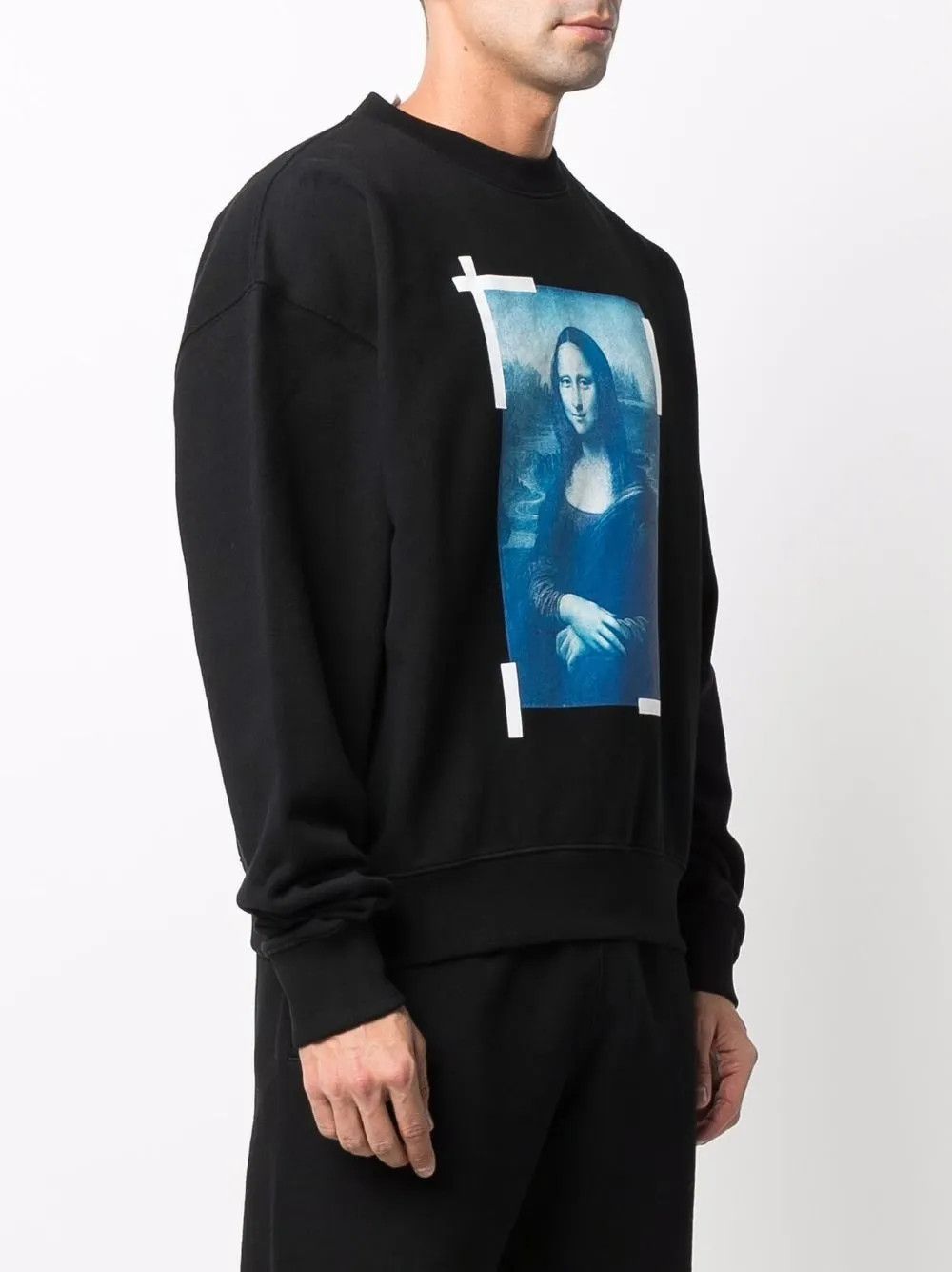 Off-White Black Mona Lisa Logo Oversized Sweatshirt Size XXS / US 00 / IT 34 - 3 Thumbnail