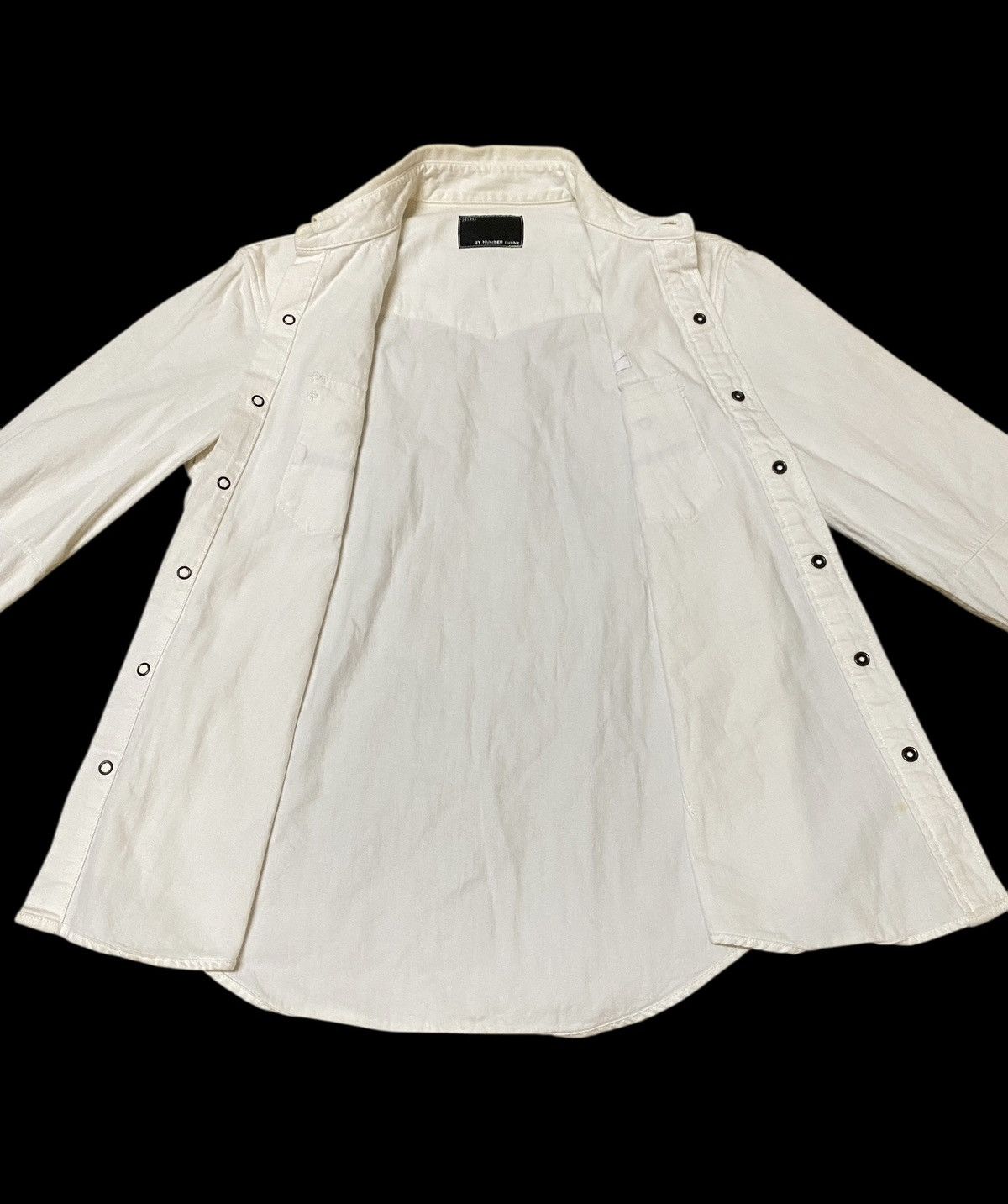 Number (N)ine Takahiro Miyashita Pearl Snap Button Off White Denim Shirt Size US M / EU 48-50 / 2 - 4 Thumbnail