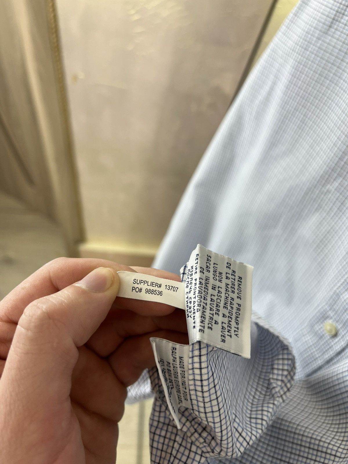 Polo Ralph Lauren Polo Ralph Lauren Regent CustomFit Spread Collar Check Shirt Size US XL / EU 56 / 4 - 12 Thumbnail