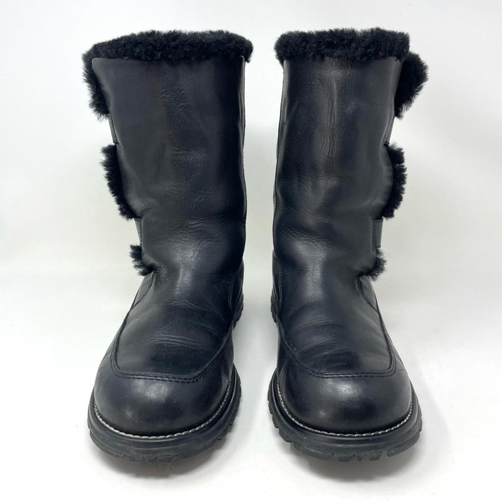 Ugg Ugg Larkspur Waterproof Black Leather Sheepskin Boots Size 9 Size US 9 / IT 39 - 3 Thumbnail