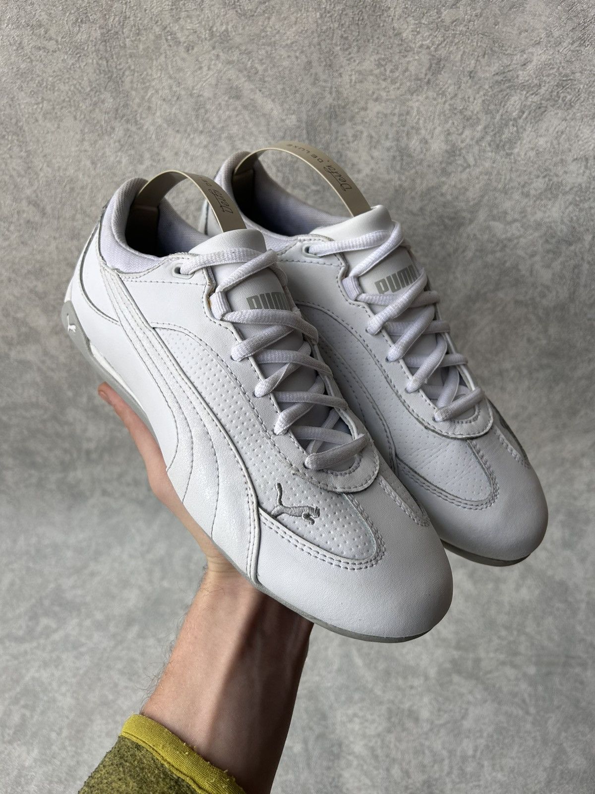 Puma Y2K Puma Speedcat White Leather Low Top Sneakers Size US 8.5 / IT 38.5 - 2 Thumbnail