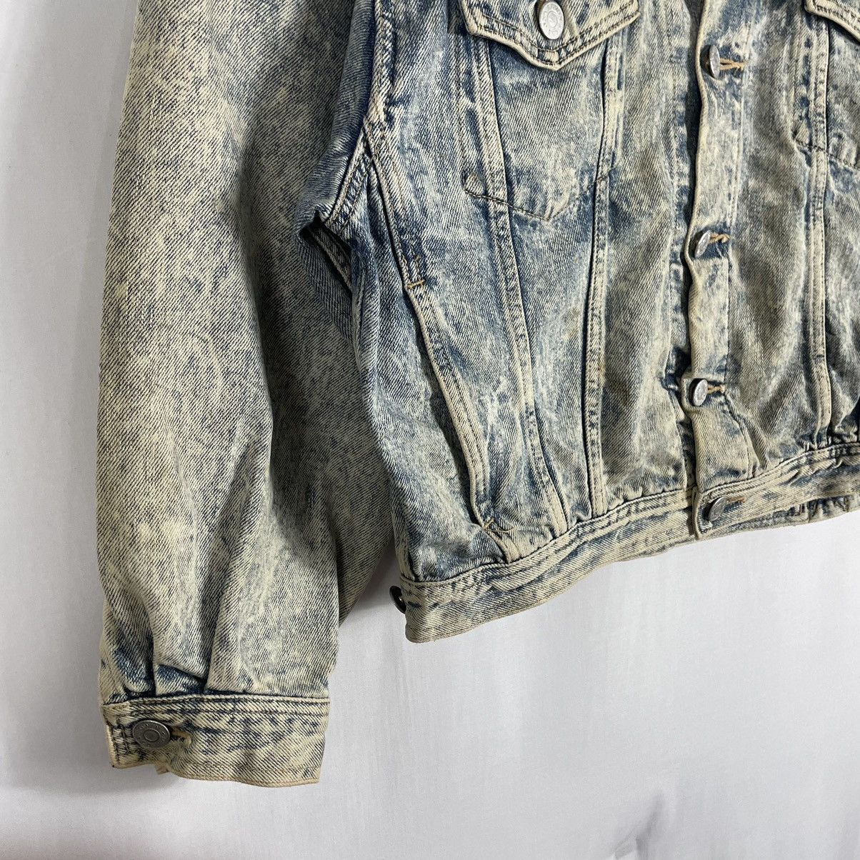 Designer × Edwin × Vintage 🔥Trash🔥Vintage Edwin 5464 Stone Washed Trucker Denim Jacket Size US M / EU 48-50 / 2 - 8 Thumbnail