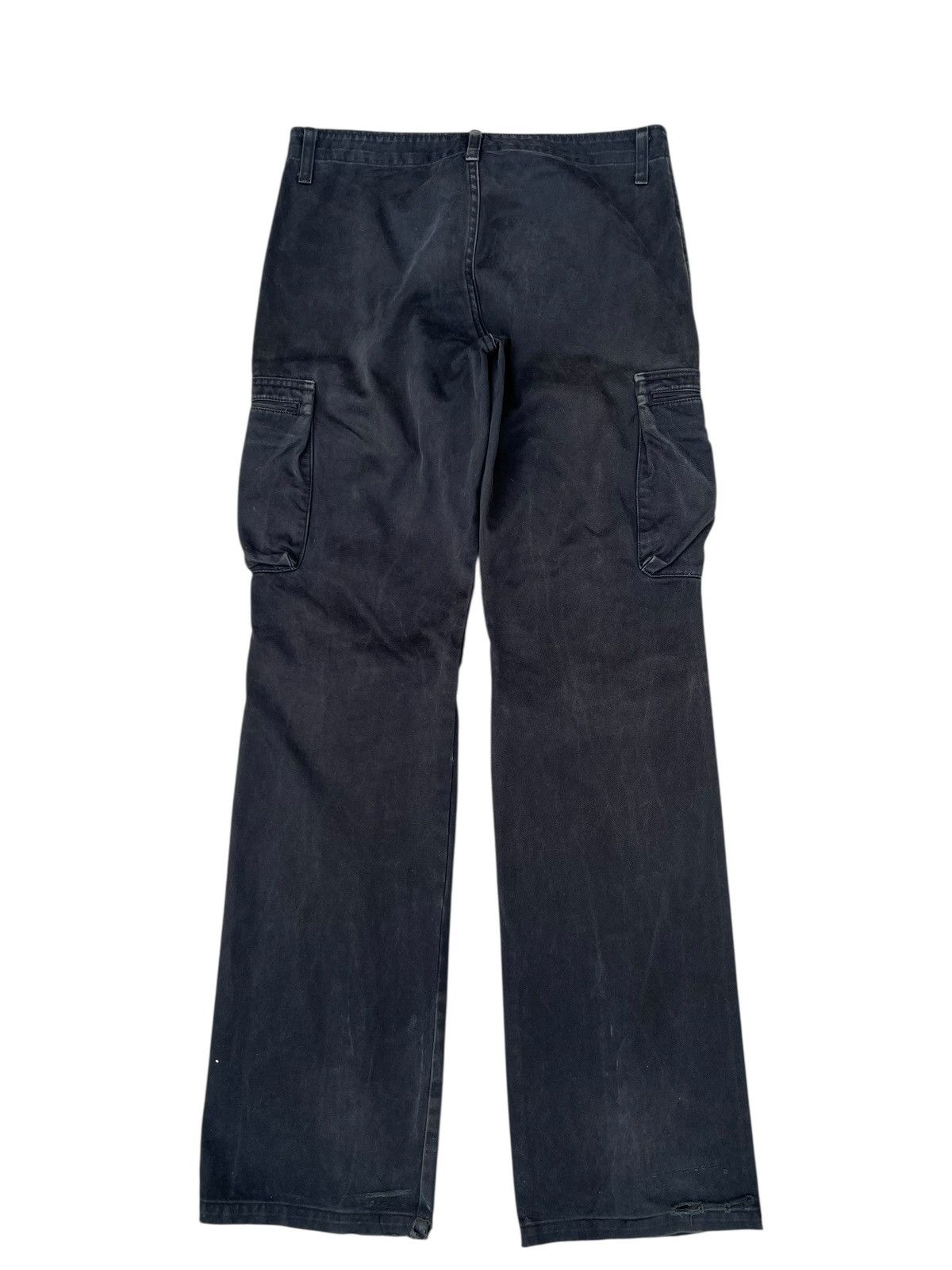 wjk WJK Japan Distressed Sun Faded Black Cargo Trouser Pant Size US 30 / EU 46 - 14 Thumbnail