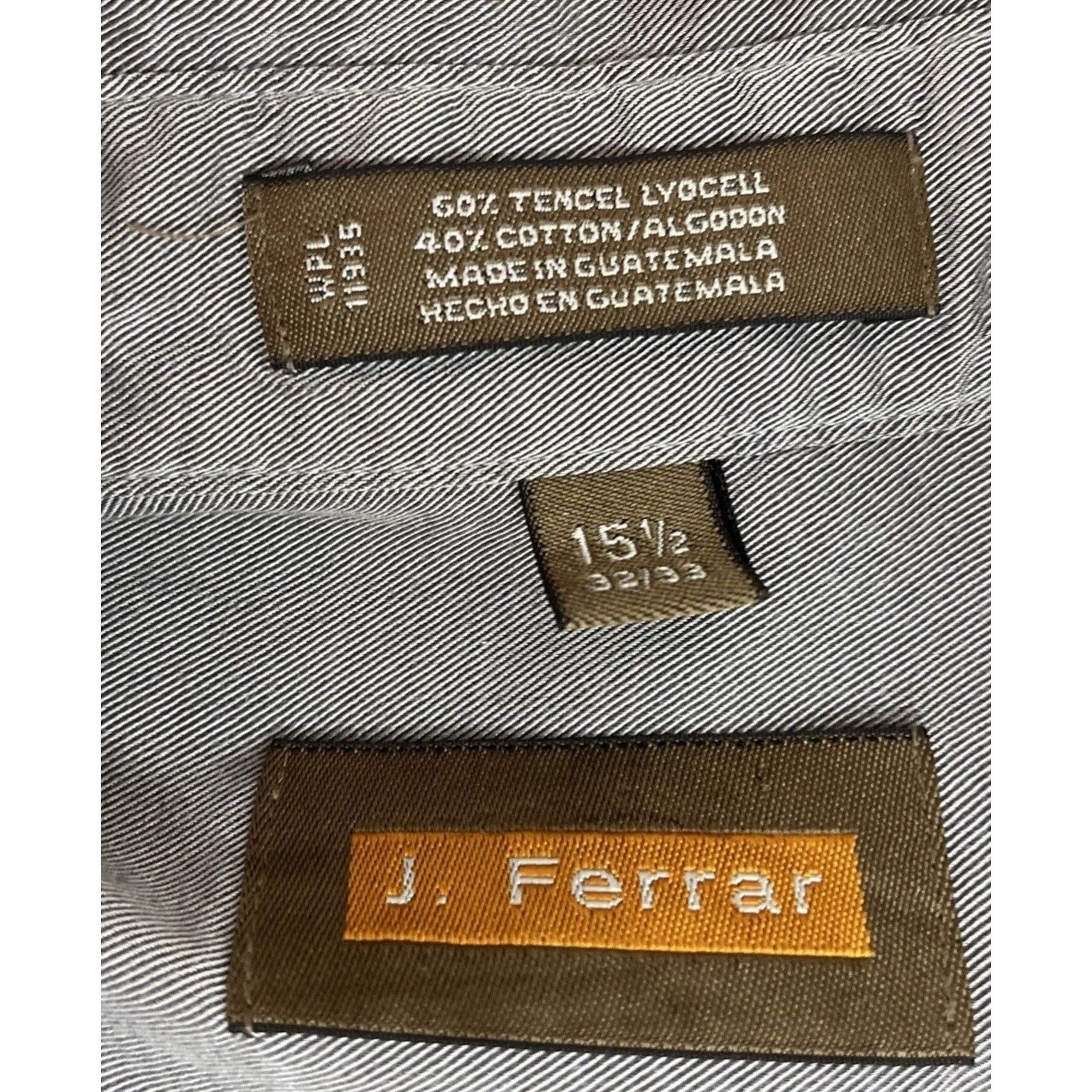 J Ferrar J. Ferrar Mens Gray Ls Button Down Shirt Size 15.5 Size US S / EU 44-46 / 1 - 5 Thumbnail