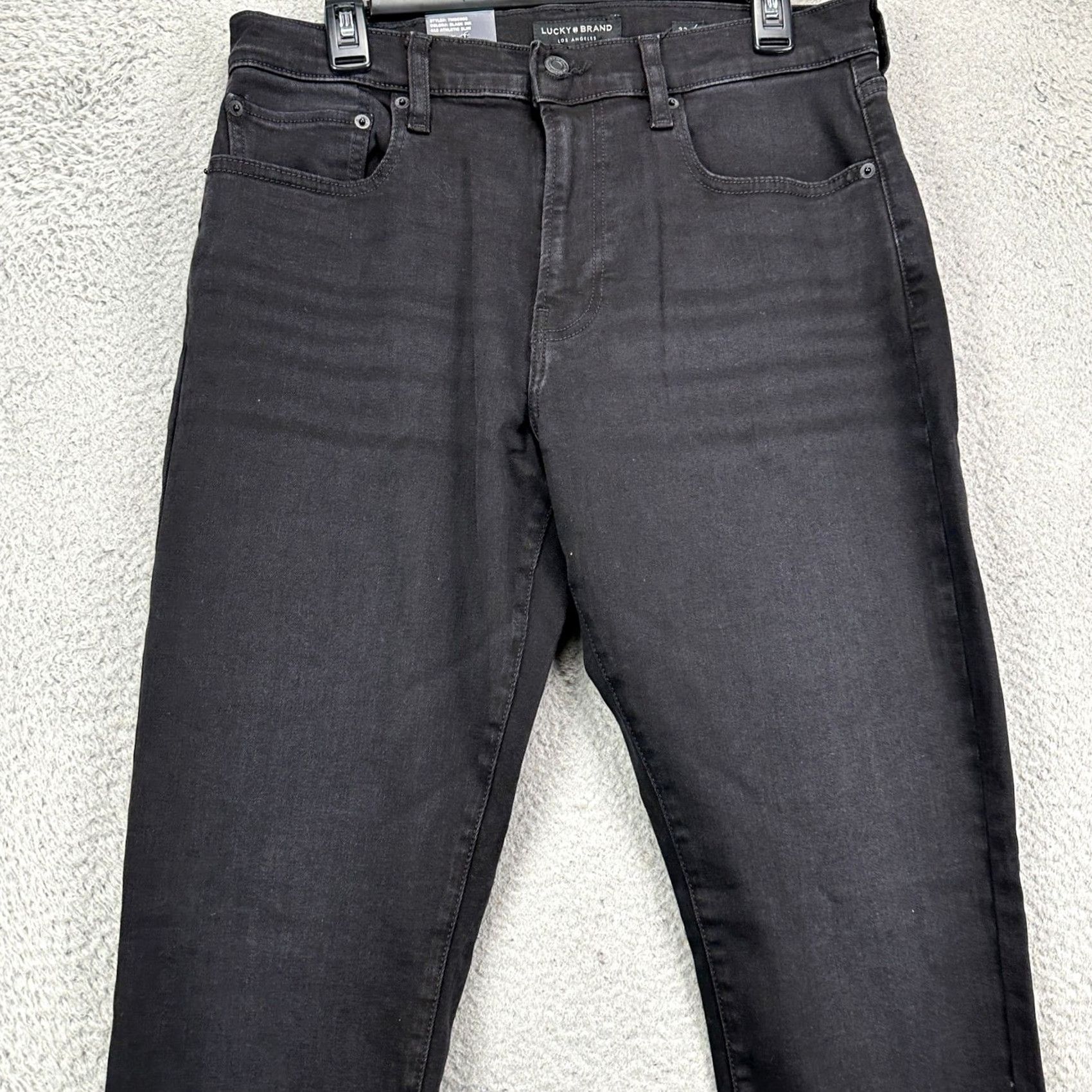 Lucky Brand Lucky Brand 412 Men Slim Jeans 32X32 Black Distressed 2 Way Stretch Athletic NEW Jeans Slim Men Black 32 32 Inseam 32 Mens Size US 32 / EU 48 - 3 Thumbnail