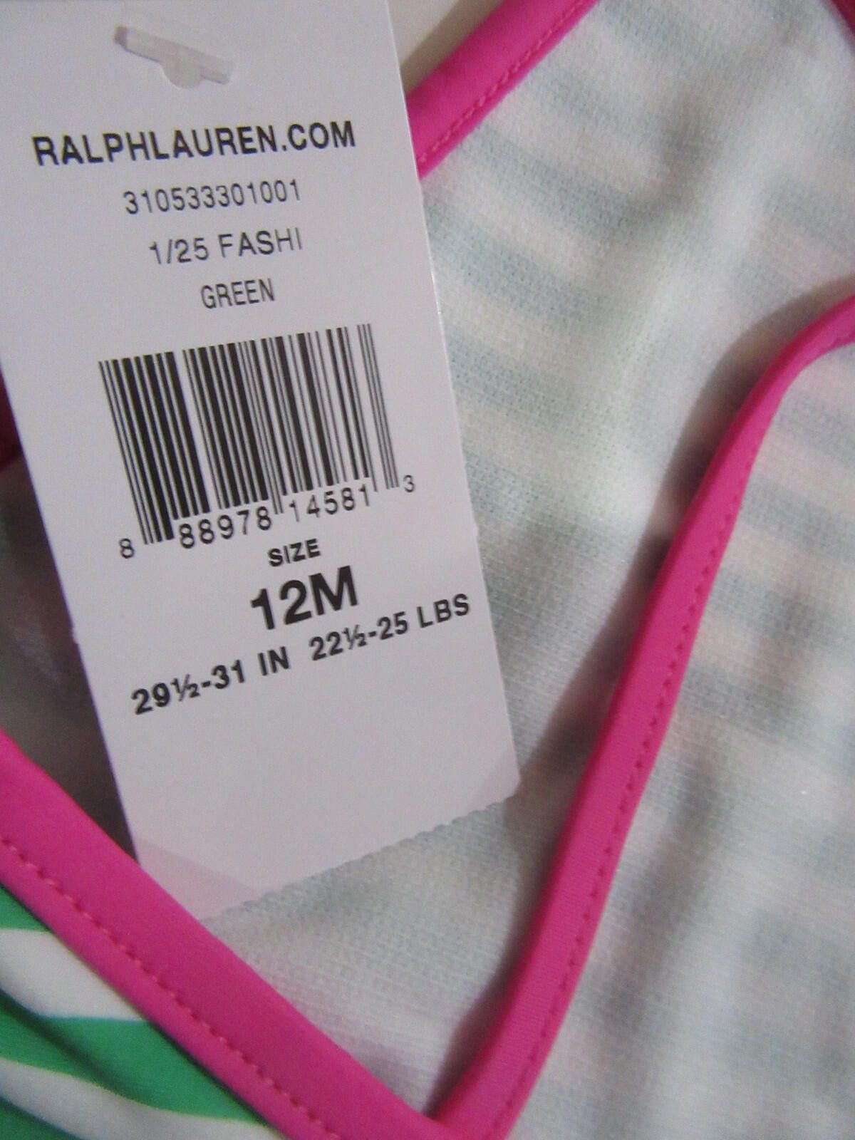 Polo Ralph Lauren Polo Ralph Lauren Infant Girls One Pc. Big Pony Green 12M Size US 26 / EU 42 - 3 Thumbnail