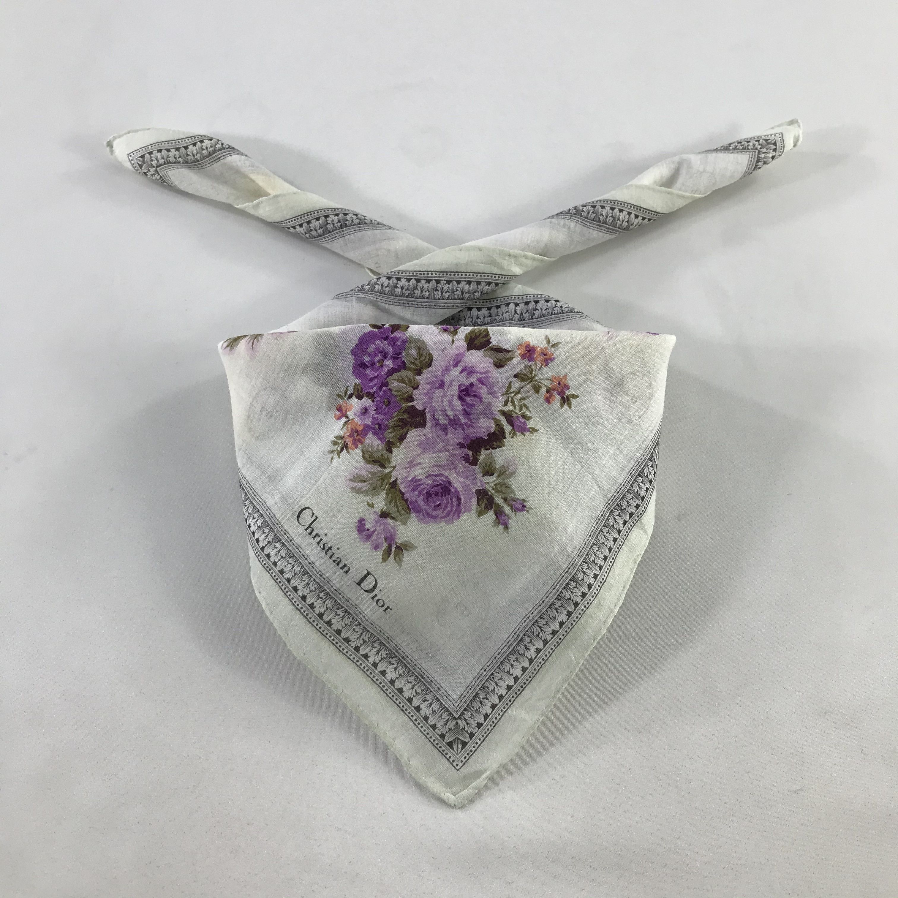 Christian Dior Monsieur × Vintage Christian Dior Bandana / Handkerchief / Neckerchief - S1079 Size ONE SIZE - 3 Thumbnail