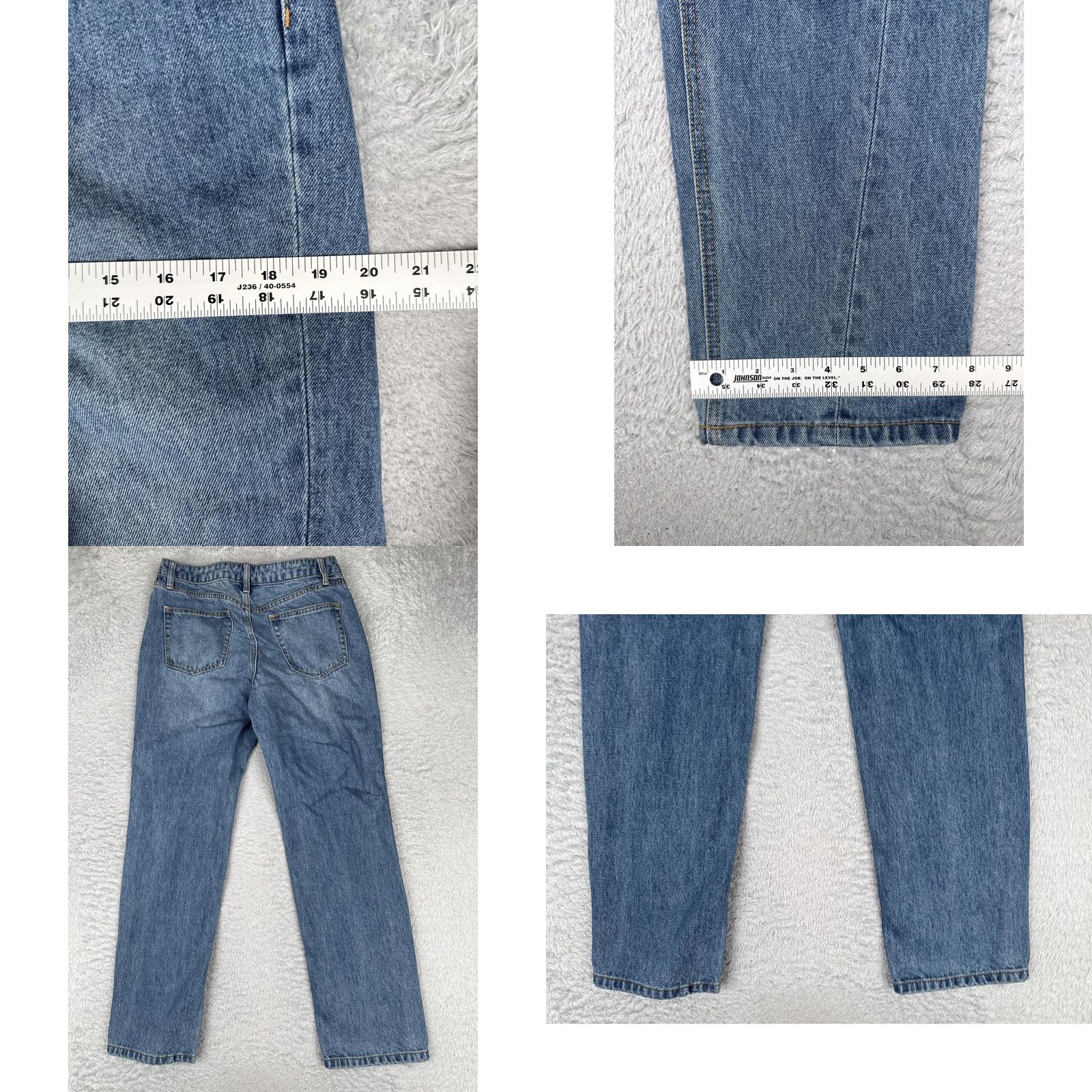 Vintage Future Collective Jeans Womens 8 Blue Straight 5-Pocket Denim Zipper Button Rise High-Rise Minor Branding Mens Womens Girls Size 30" / US 8 / IT 44 - 9 Thumbnail