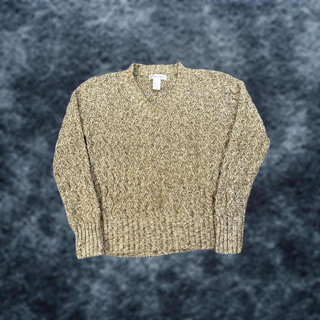 Vintage VINTAGE Dressbarn Sweater Dressbarn Women Medium Brown Cable-Knit Fisherman 90s Pullover Mens? Size M / US 6-8 / IT 42-44 - 1 Thumbnail
