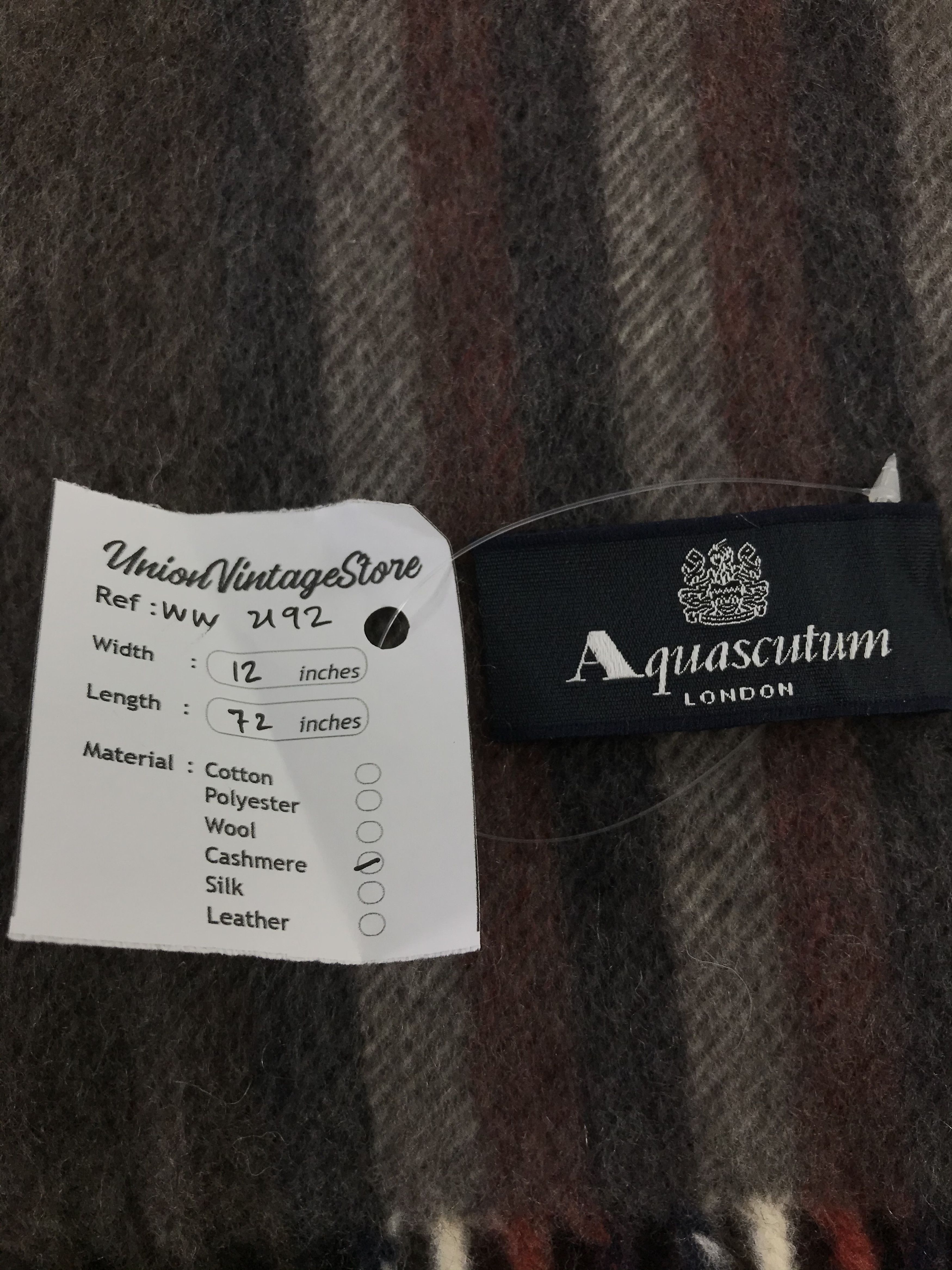 Aquascutum × Vintage Aquascutum Scarf / Muffler / Neckwear - WW2192 Size ONE SIZE - 4 Thumbnail