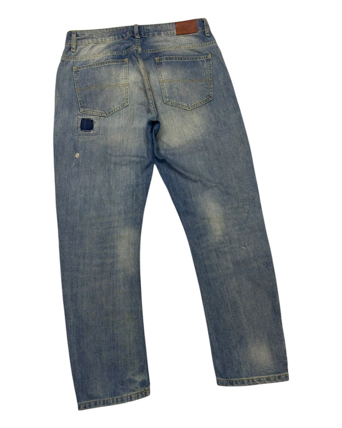 If Six Was Nine VINTAGE DISTRESSED DENIM ZARA BAGGY WIDE JEANS Size US 34 / EU 50 - 6 Thumbnail