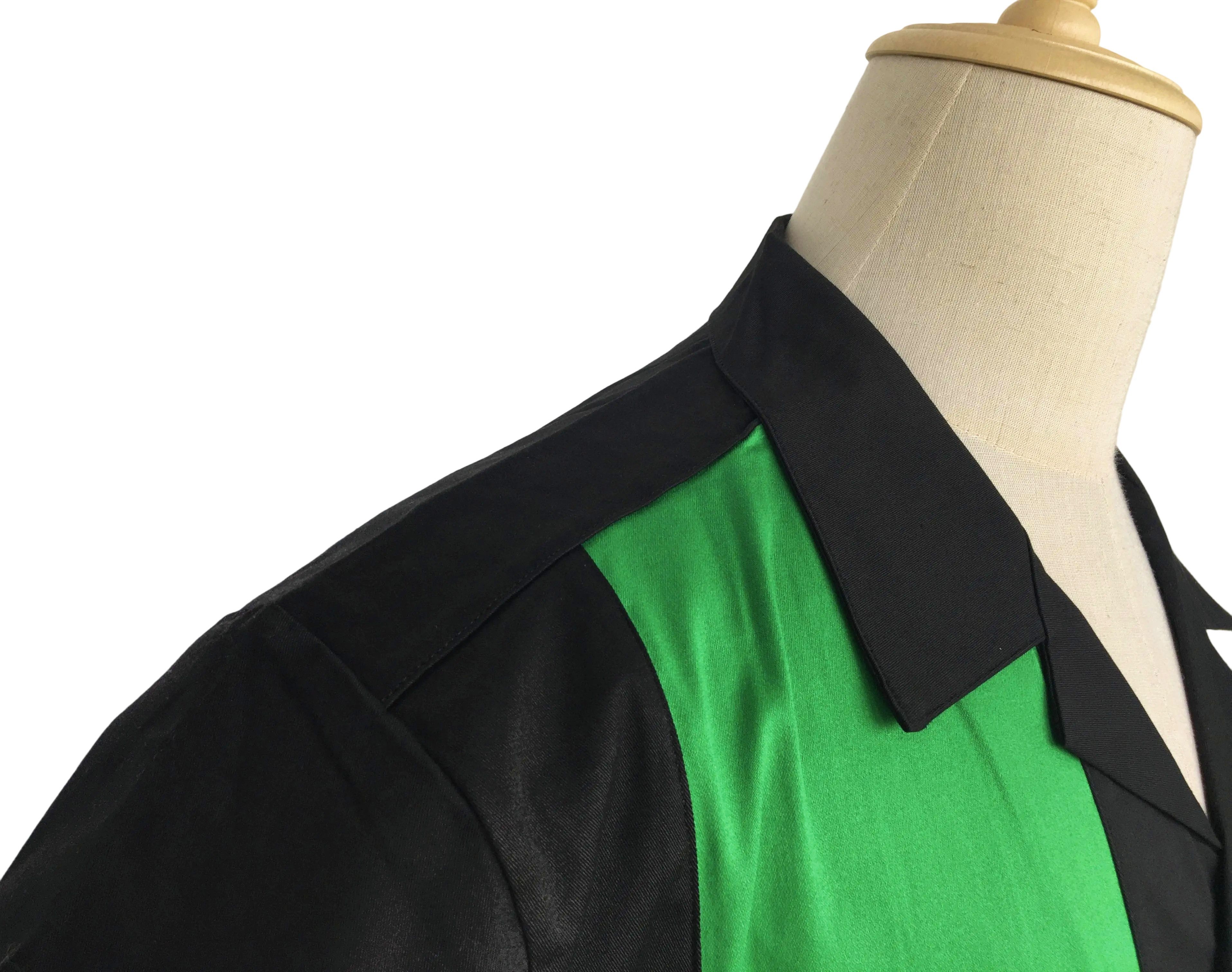 Other Retro Two-tone Men Shirt Solid Casual Shirt Green Size US XXL / EU 58 / 5 - 6 Thumbnail
