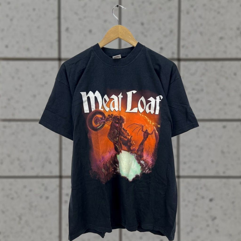 Fruit Of The Loom Meat Loaf 2005 Hair Of The Dog Tour T-Shirt Size XL Vintage Black Graphic Print Short Sleeve Crew Neck Mens XL Shirt Size US XL / EU 56 / 4 - 1 Thumbnail